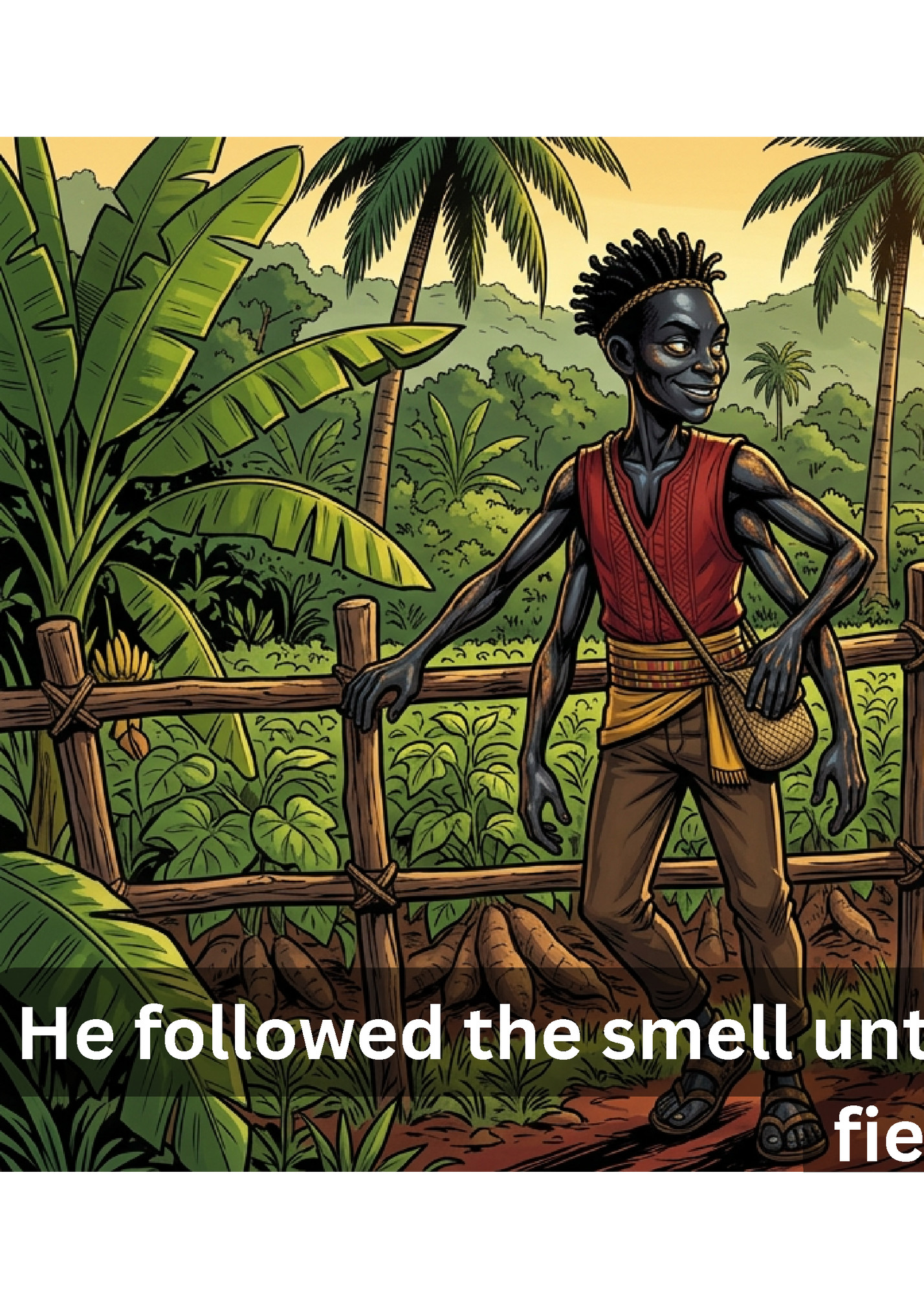 He followed the smell until he discovered Ananse He followed the smell until he discovered Ananse