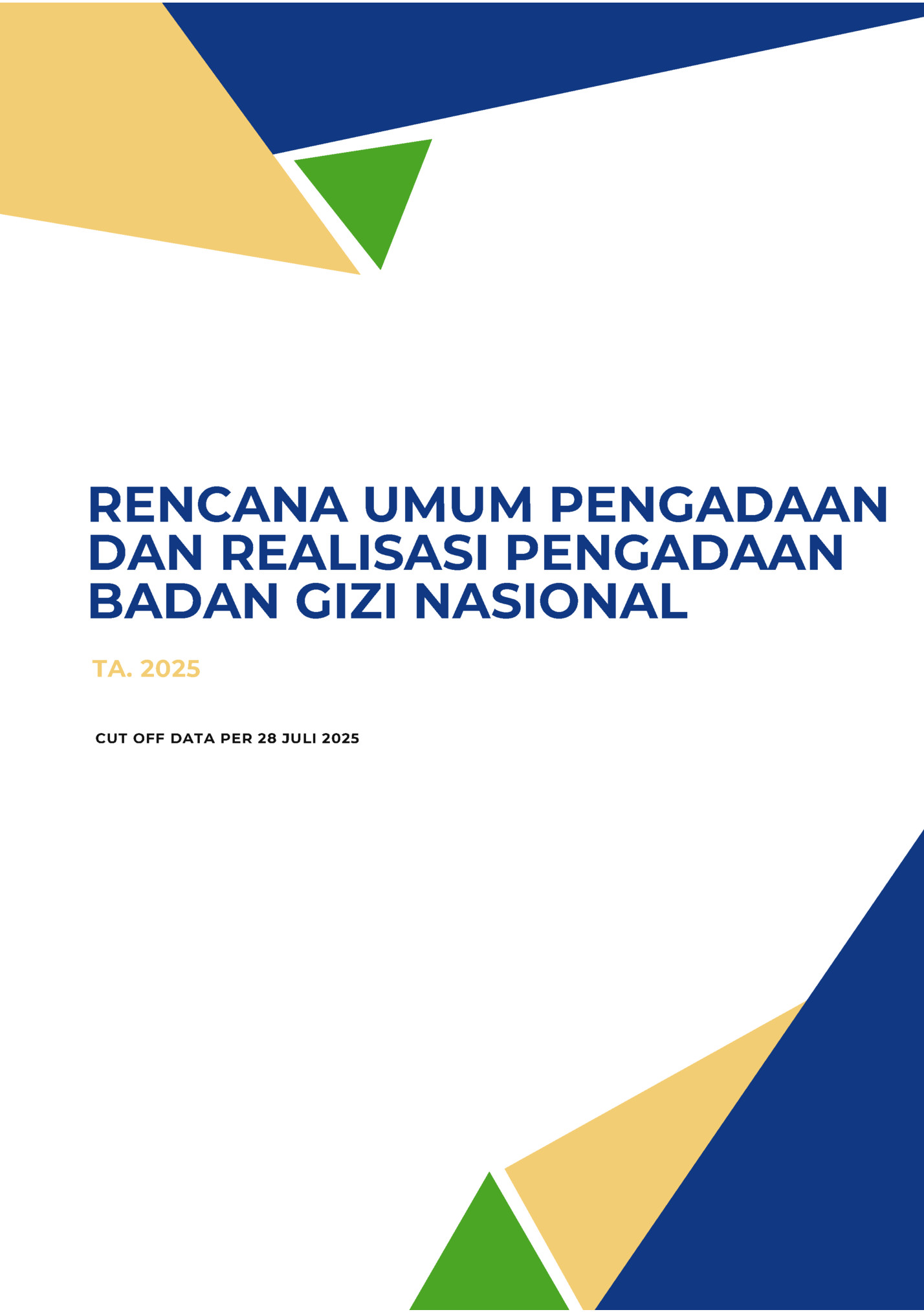 RENCANA UMUM PENGADAAN RENCANA UMUM PENGADAAN