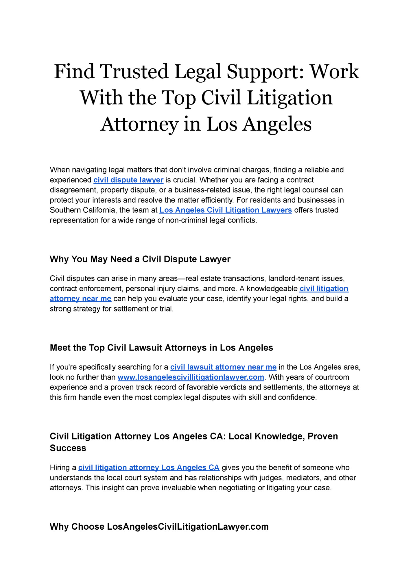 Find Trusted Legal Support: Work