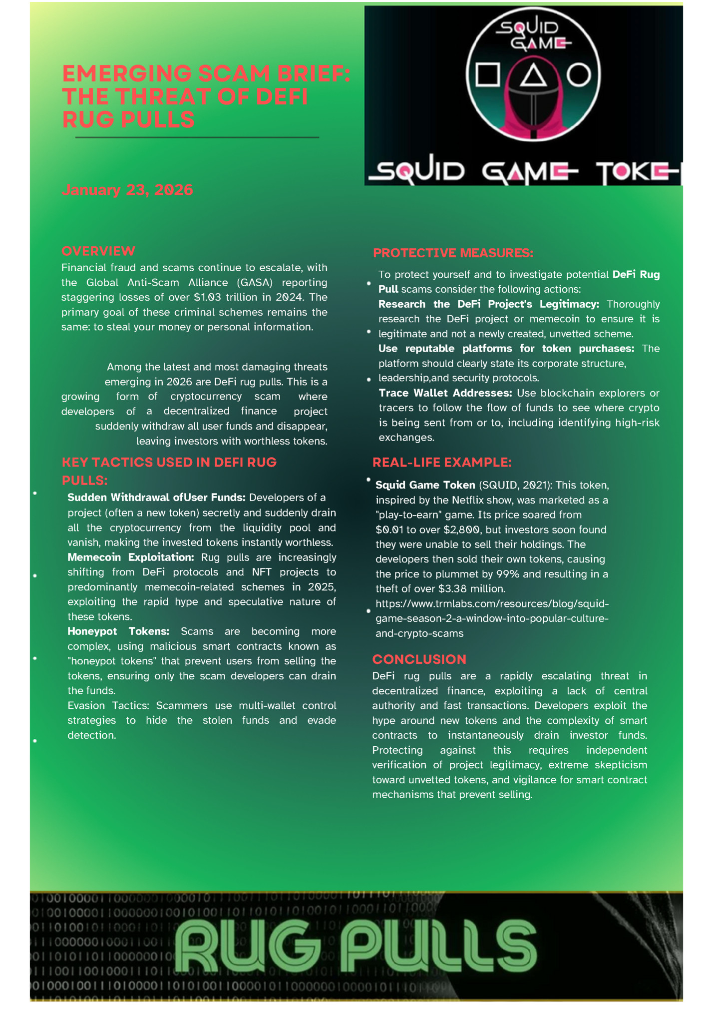 EMERGING SCAM BRIEF: