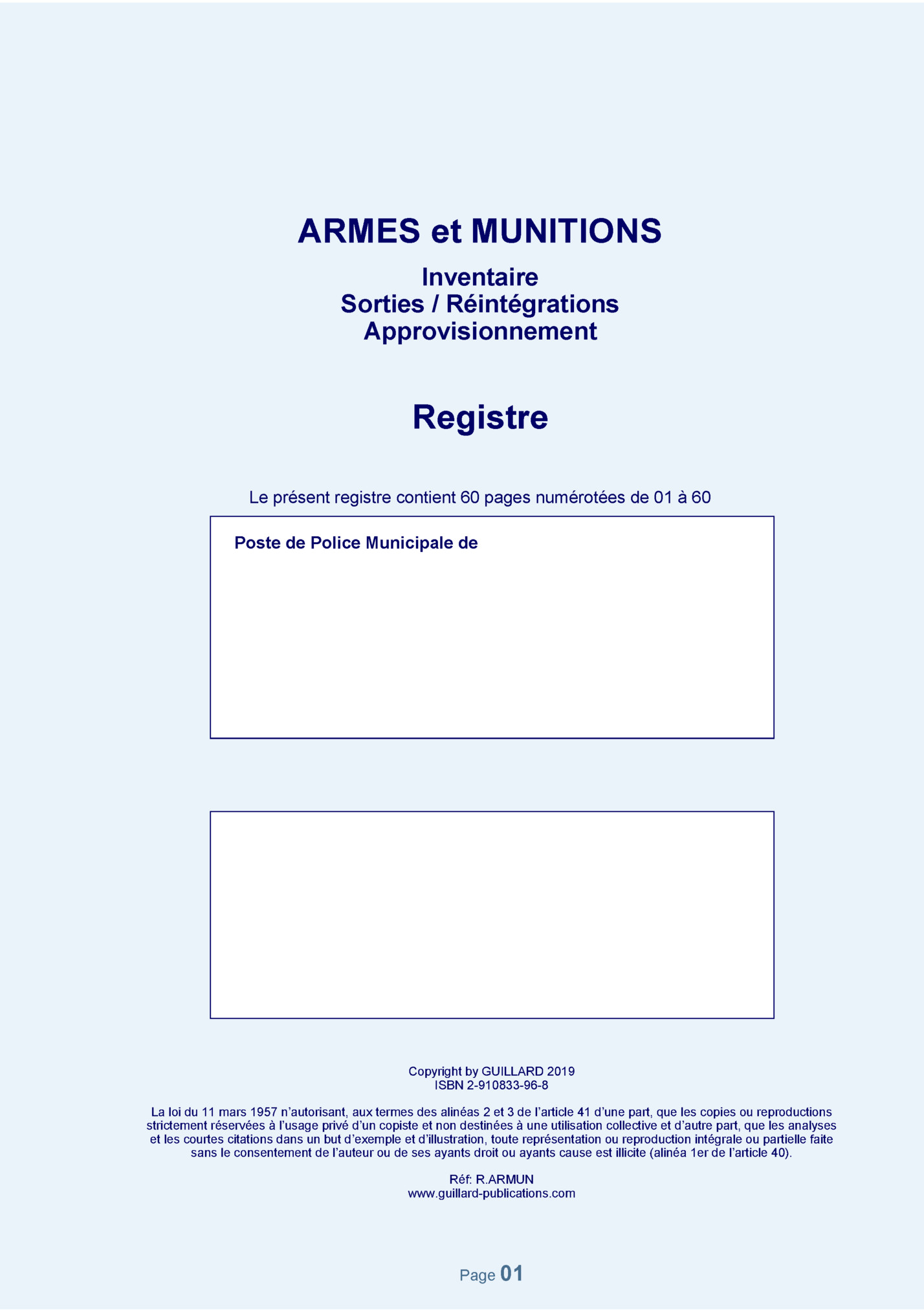 ARMES et MUNITIONS ARMES et MUNITIONS