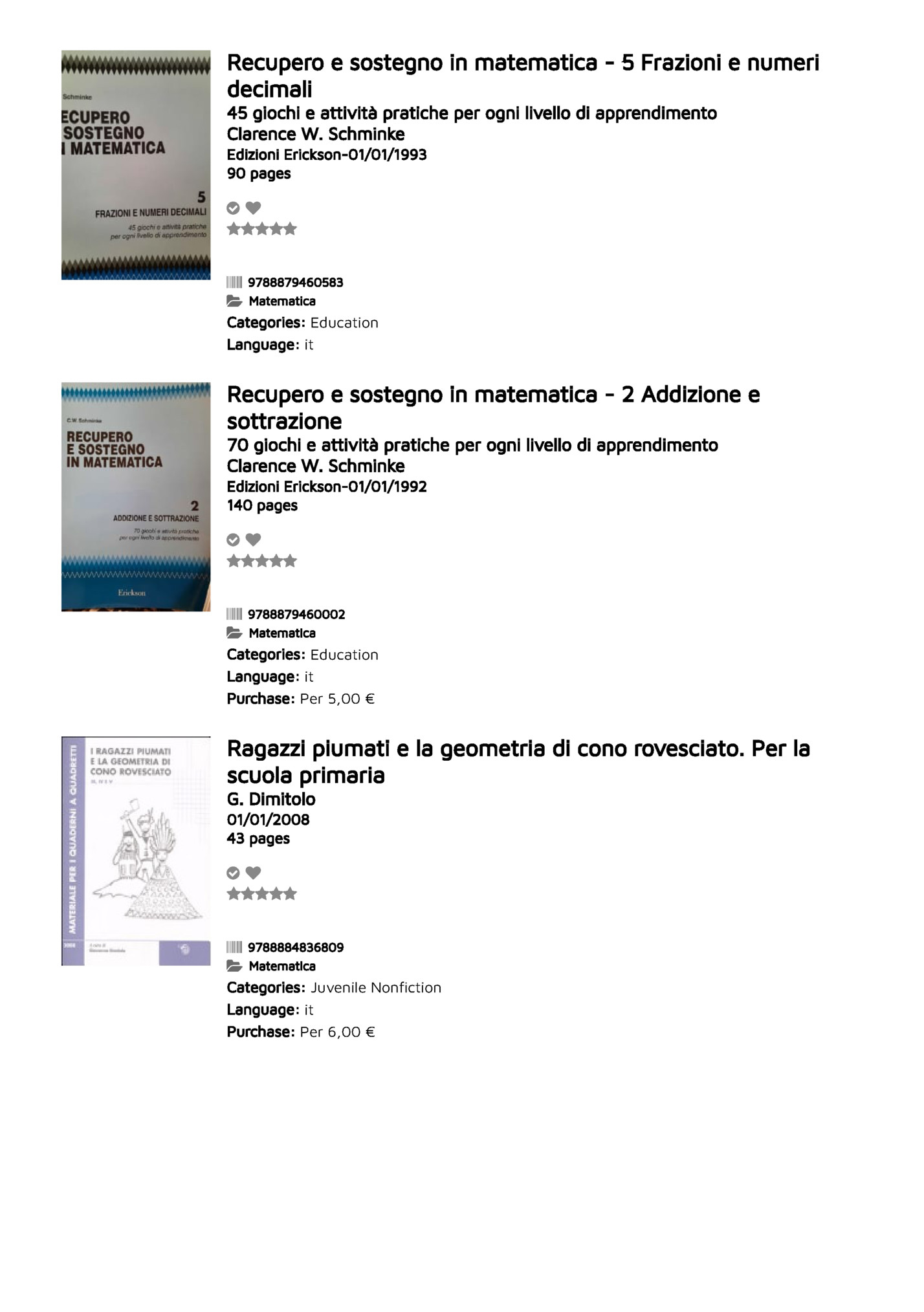 Recupero e sostegno in matematica - 5 Frazioni e numeri