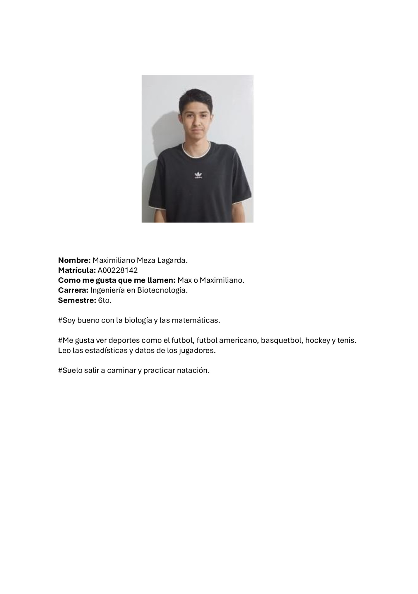 Nombre: Maximiliano Meza Lagarda.