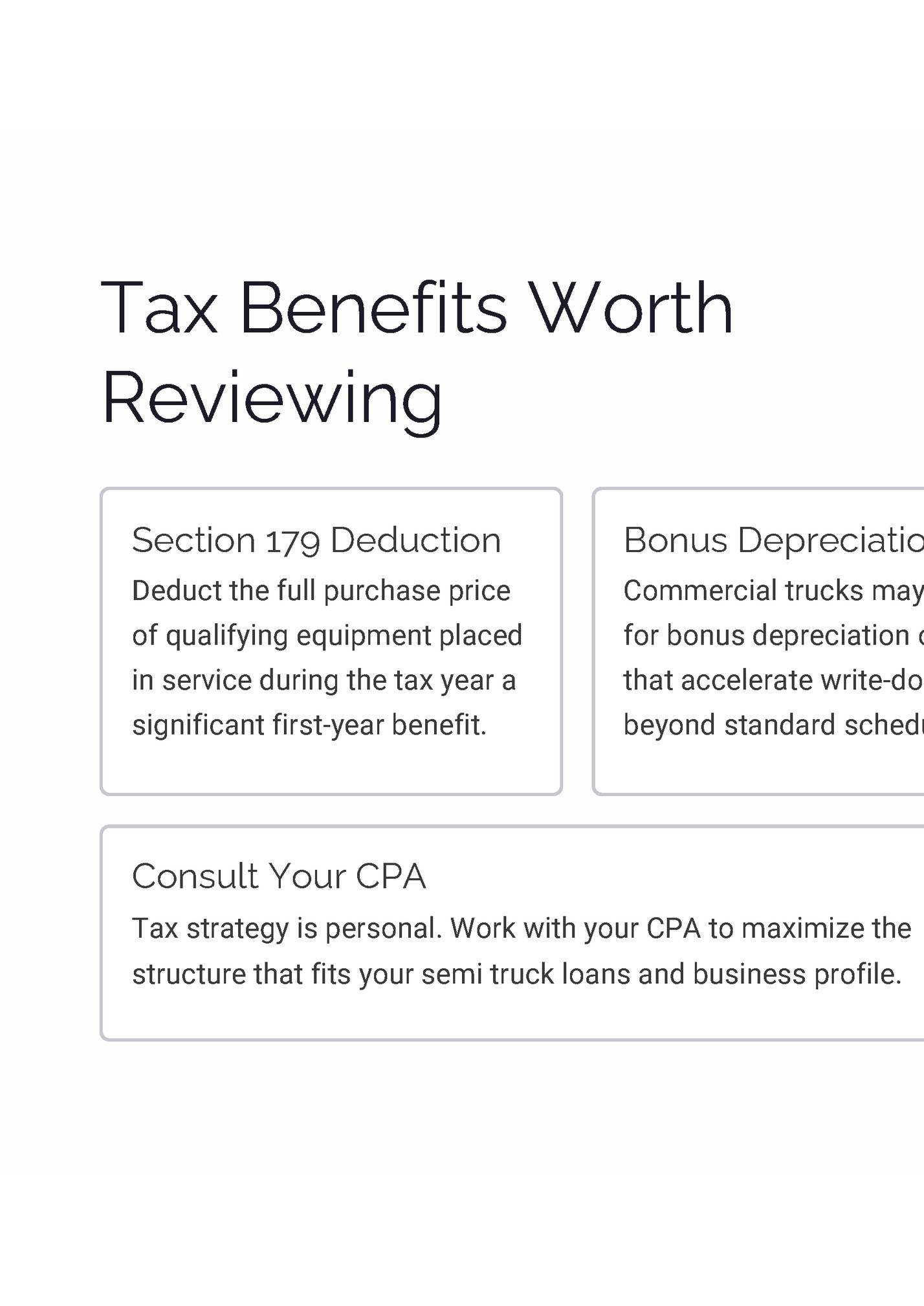 Tax Benefits Worth