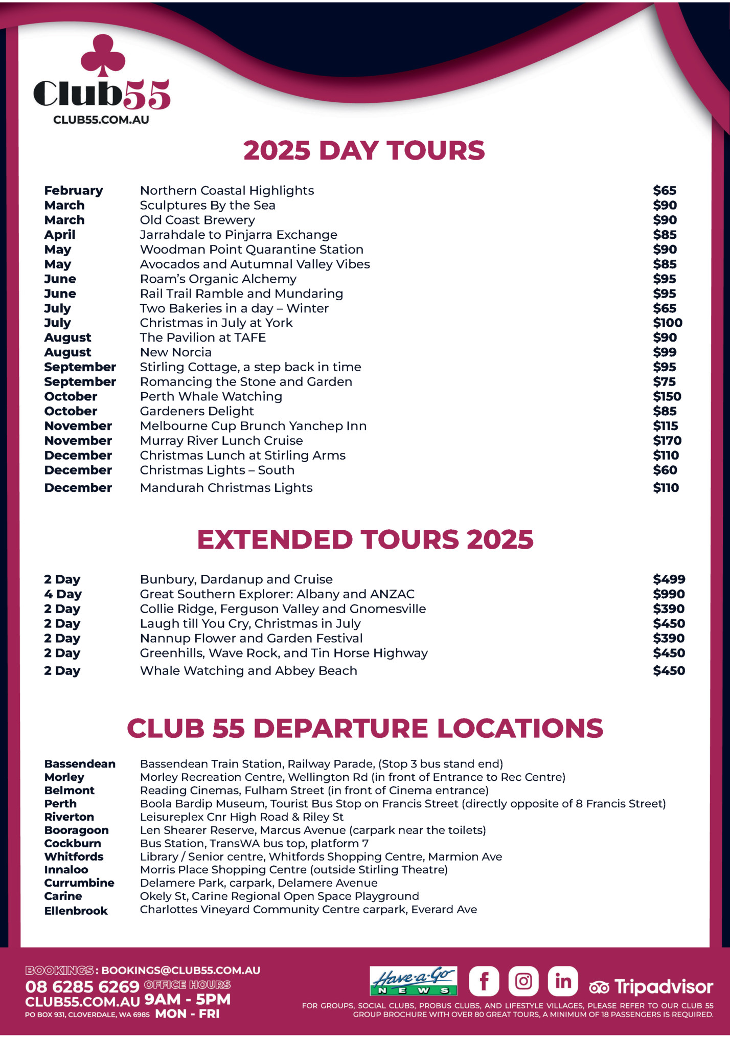 2025 DAY TOURS