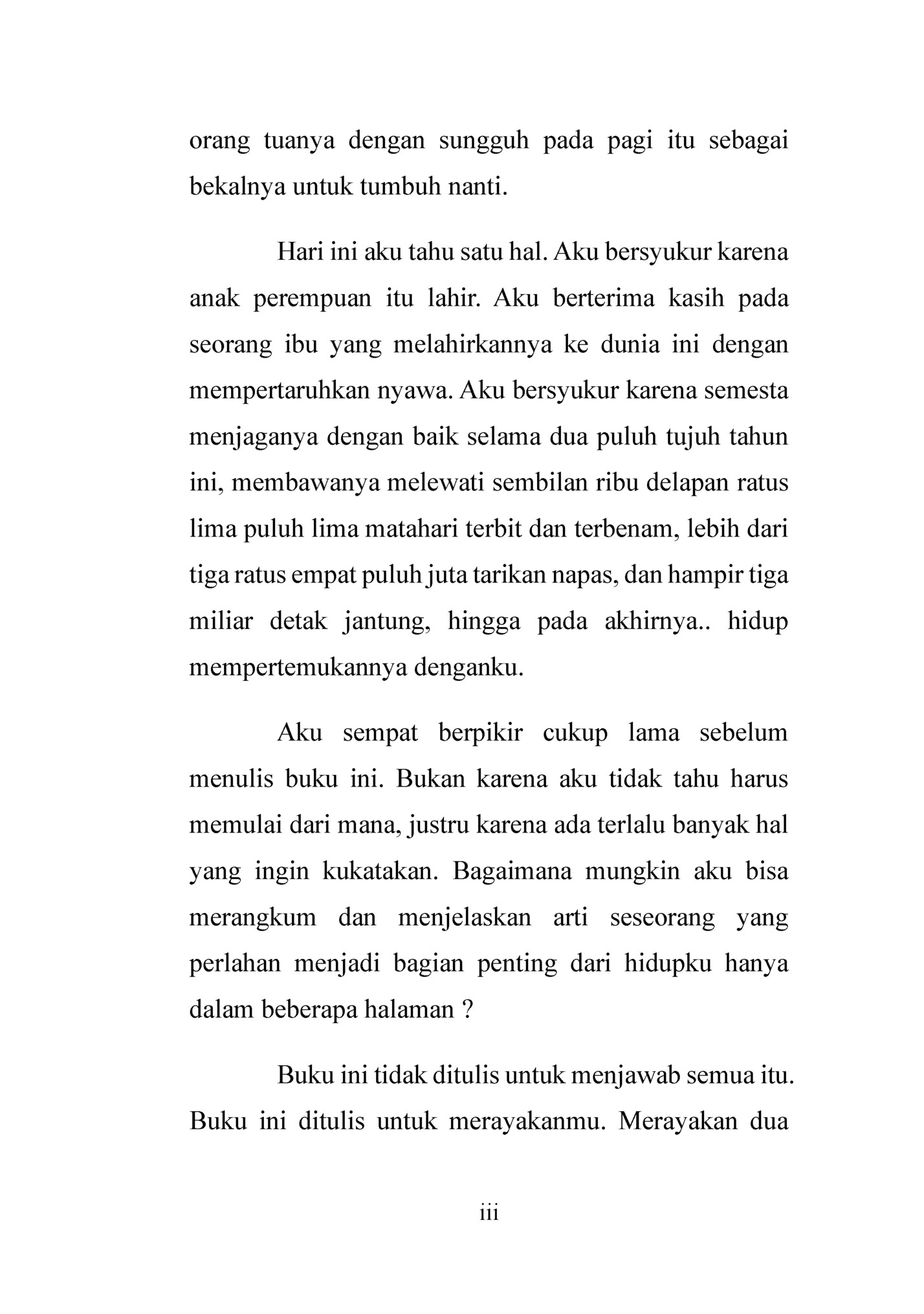 orang tuanya dengan sungguh pada pagi itu sebagai