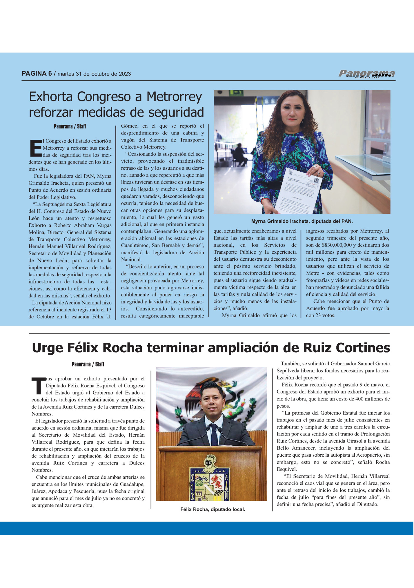 PAGINA 6 / martes 31 de octubre de 2023