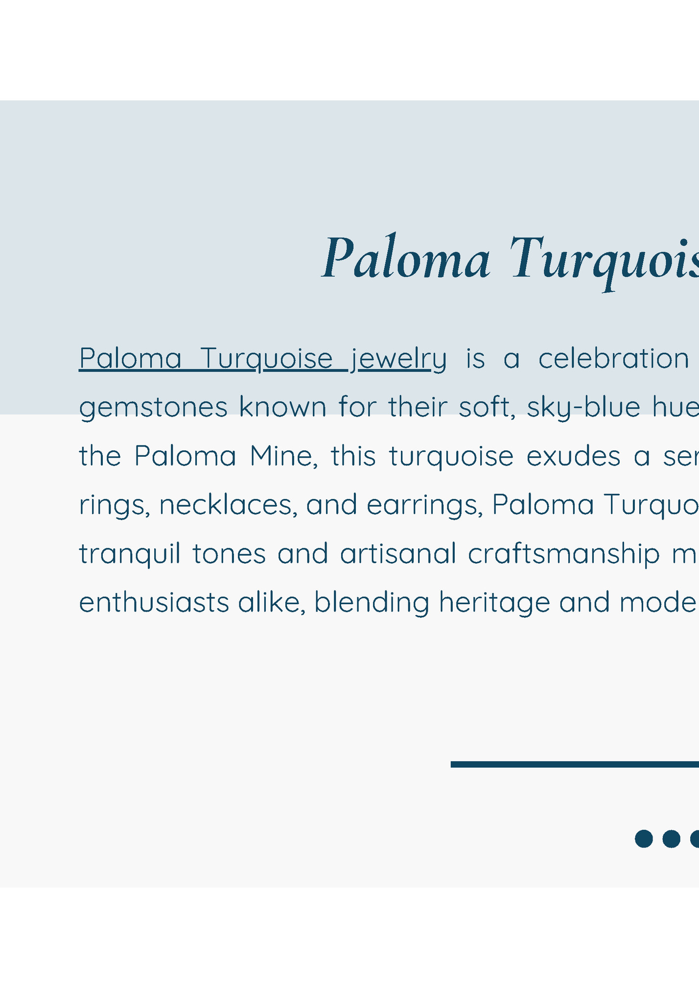 Paloma Turquoise Jewelry