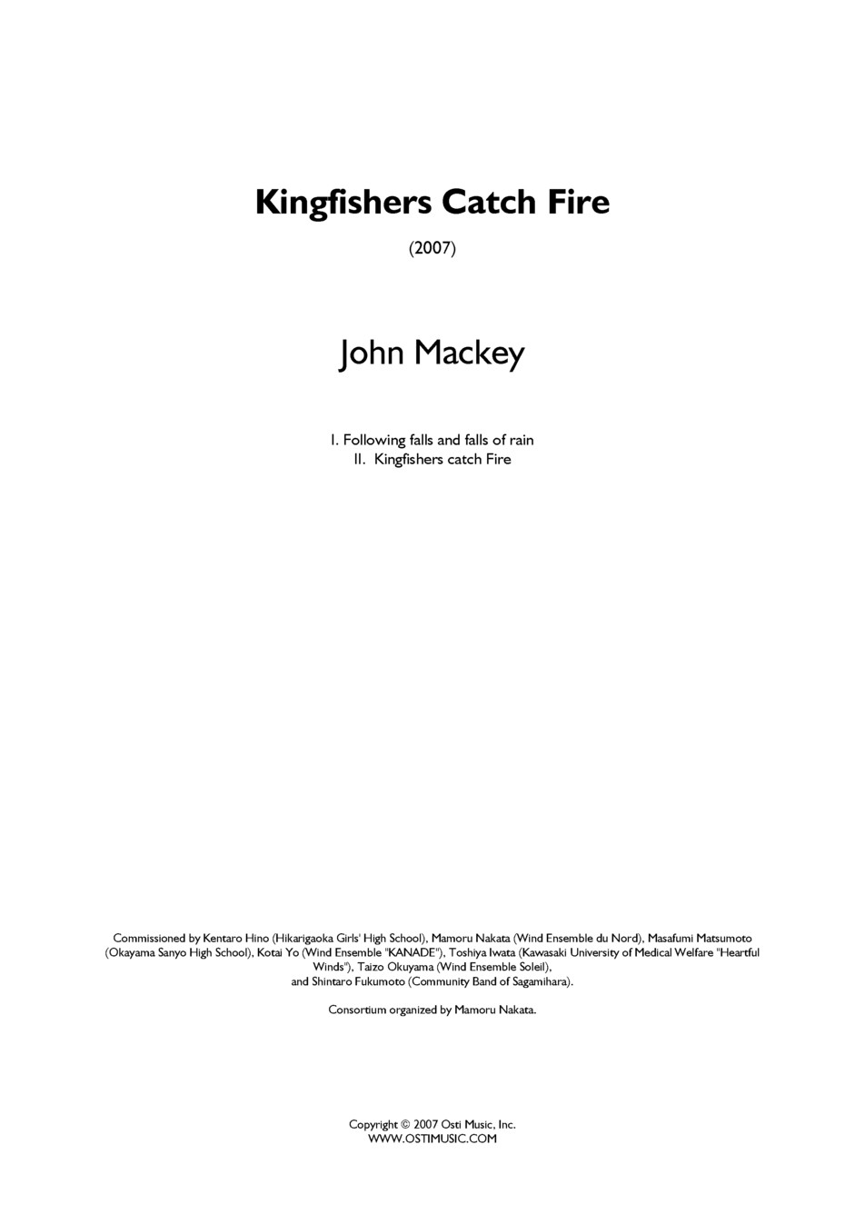 Kingfishers Catch Fire