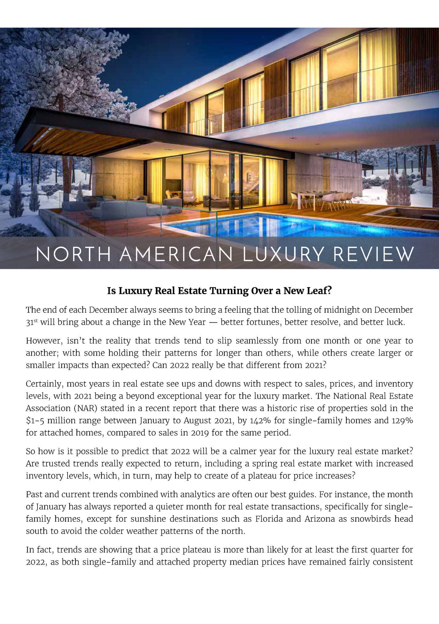 NORTH AMERICAN LUXURY REVIEW