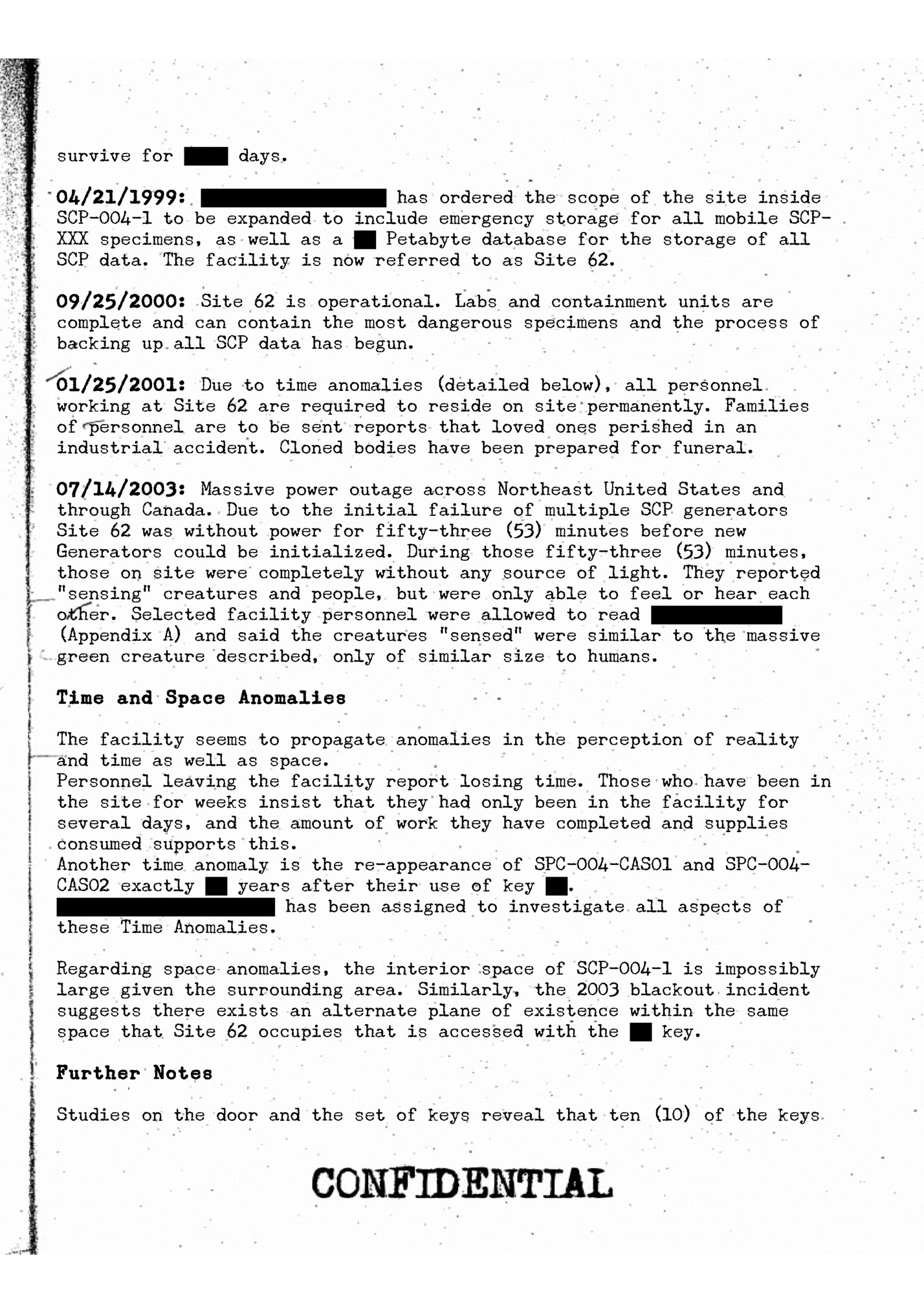 survive for ████ days.