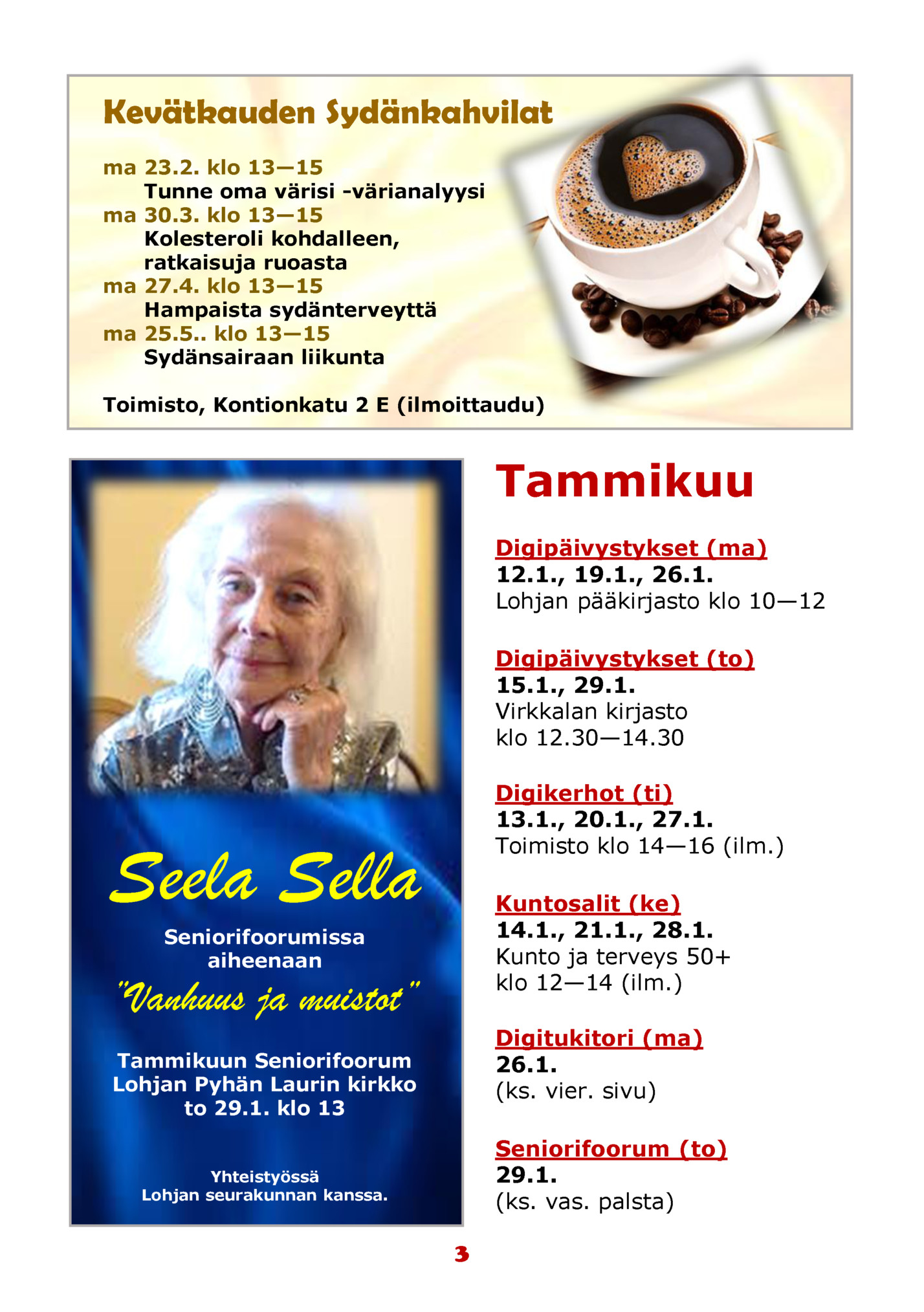 Kevätkauden Sydänkahvilat