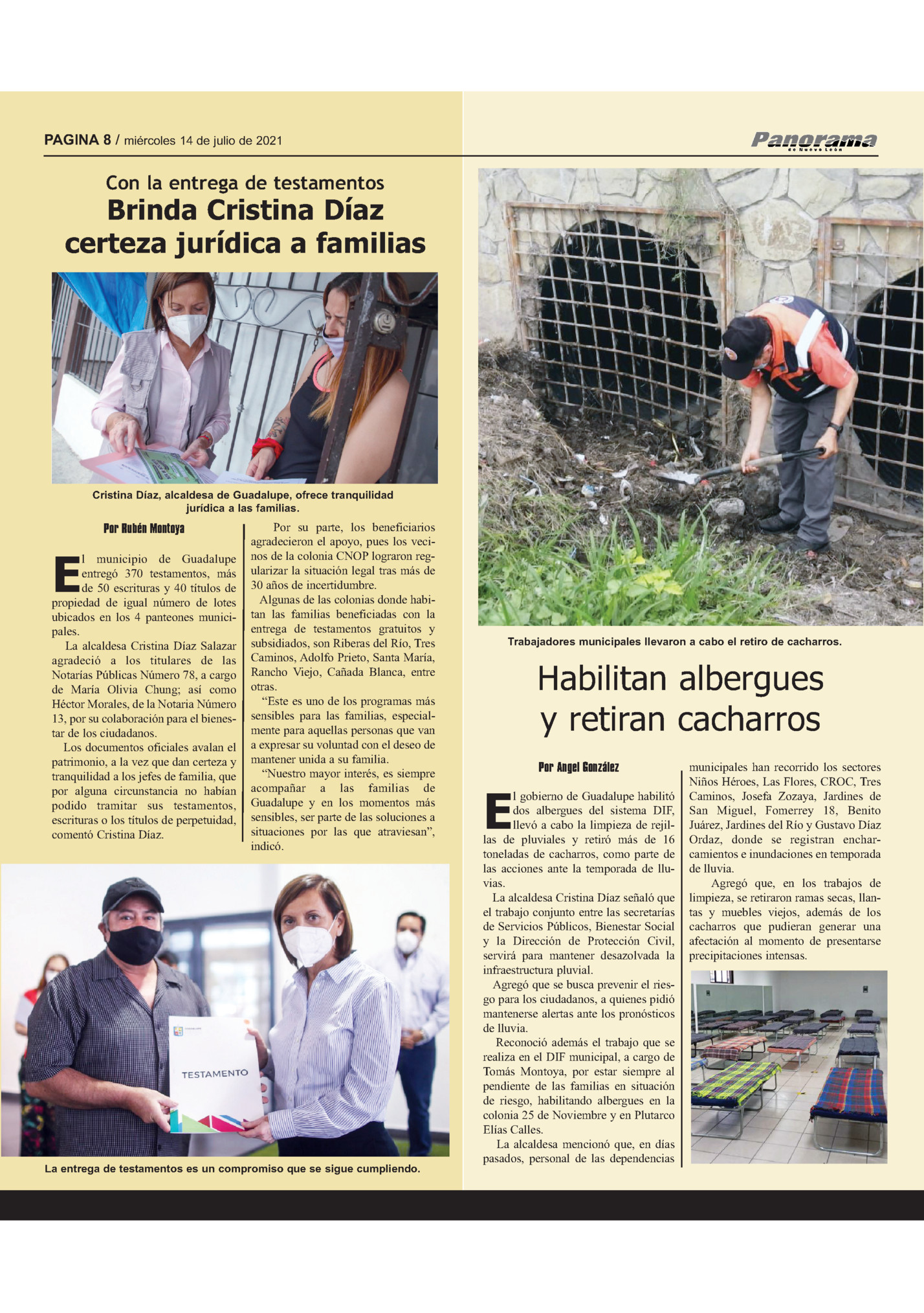 PAGINA 8 / miércoles 14 de julio de 2021