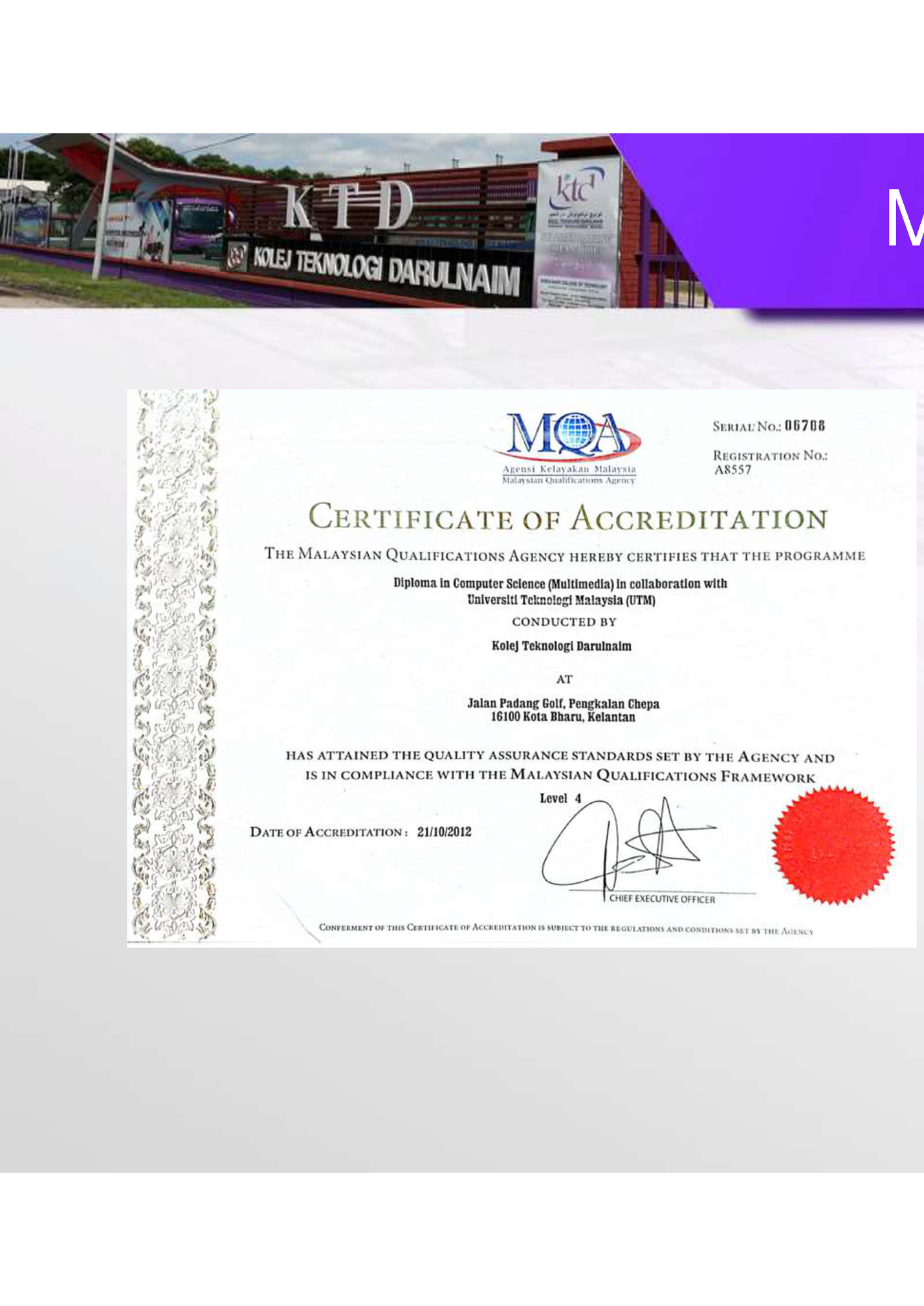 MQA ACCREDITATION