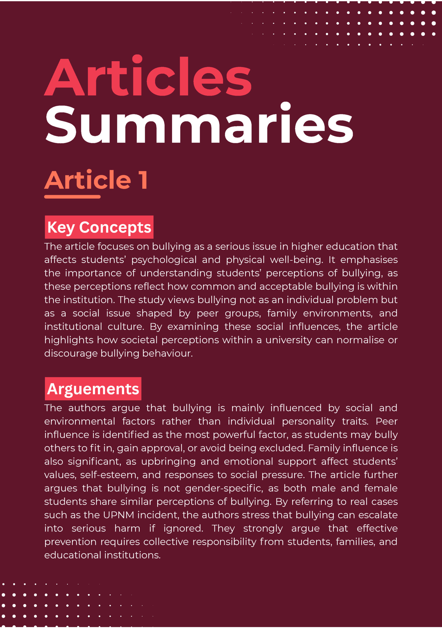 Articles