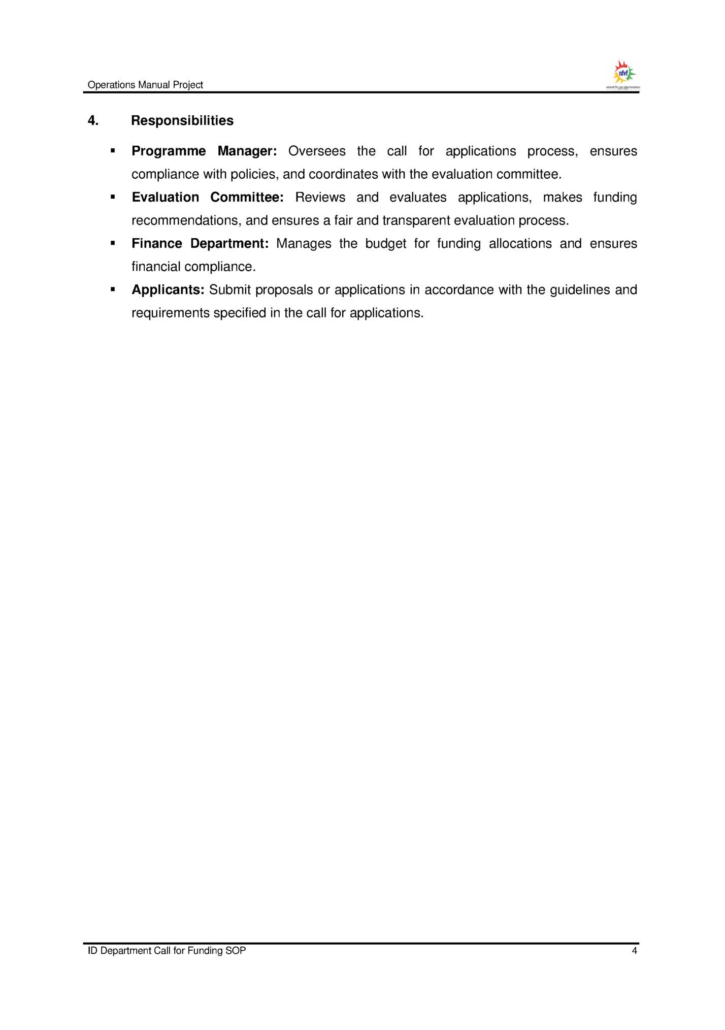 Operations Manual Project Operations Manual Project