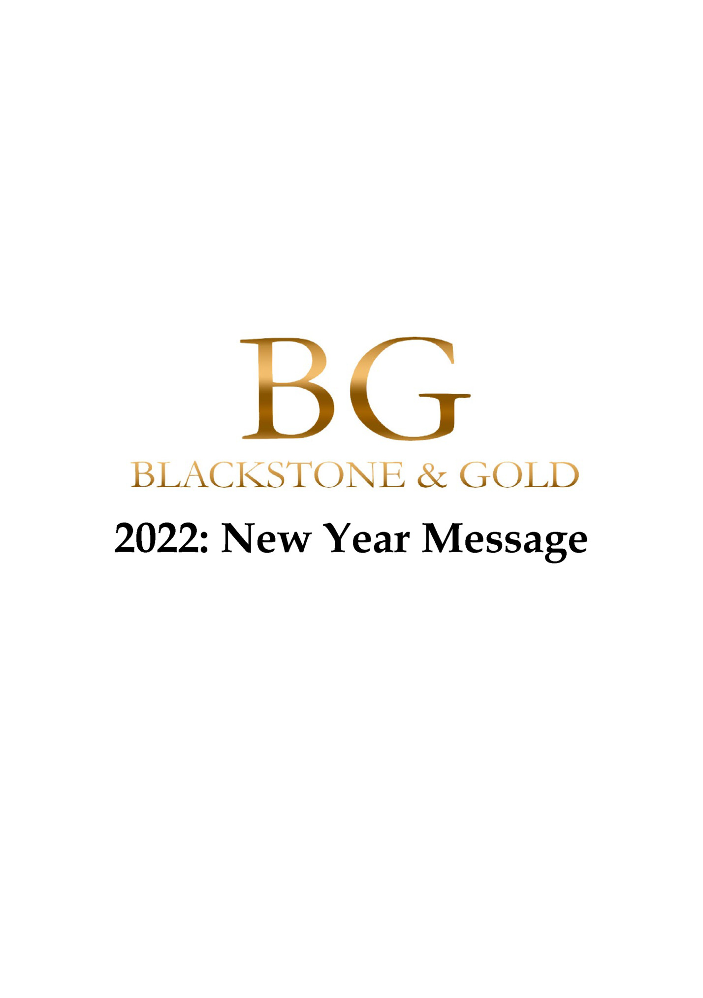 2022: New Year Message