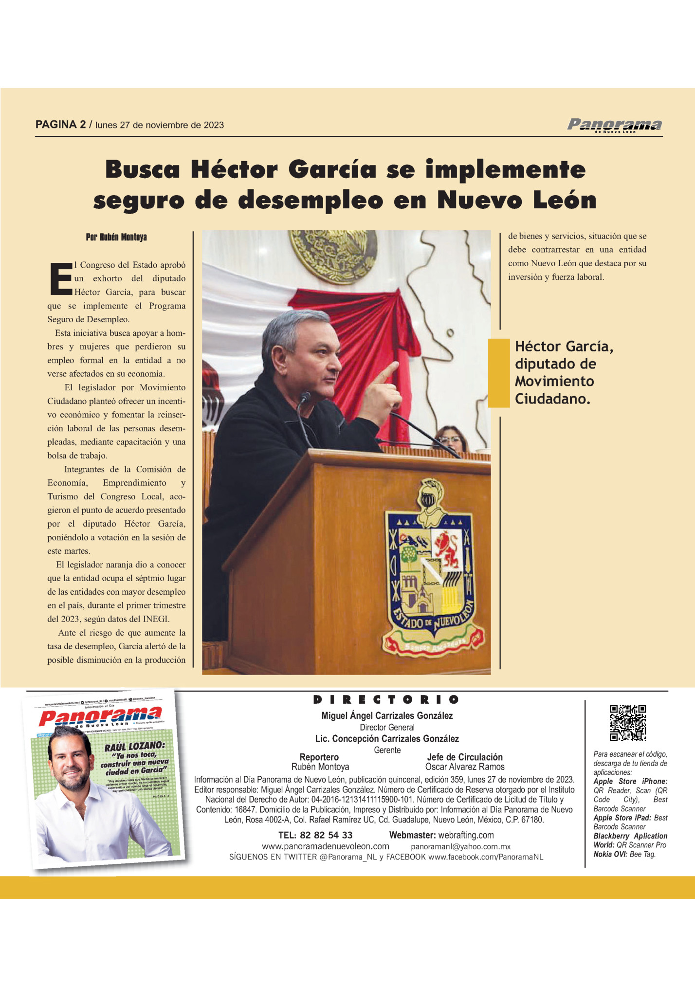 PAGINA 2 / lunes 27 de noviembre de 2023