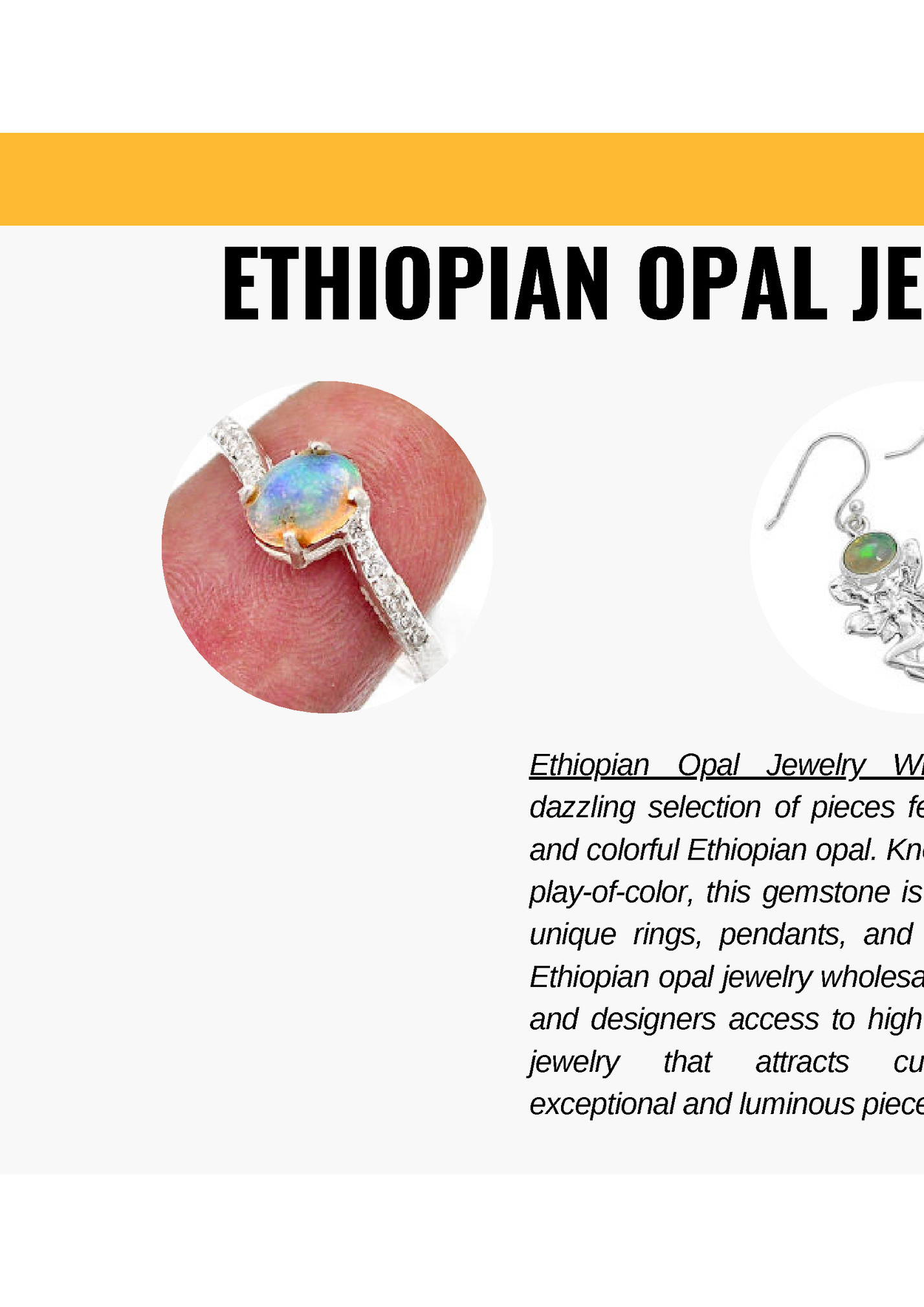 ETHIOPIAN OPAL JEWELRY WHOLESALE