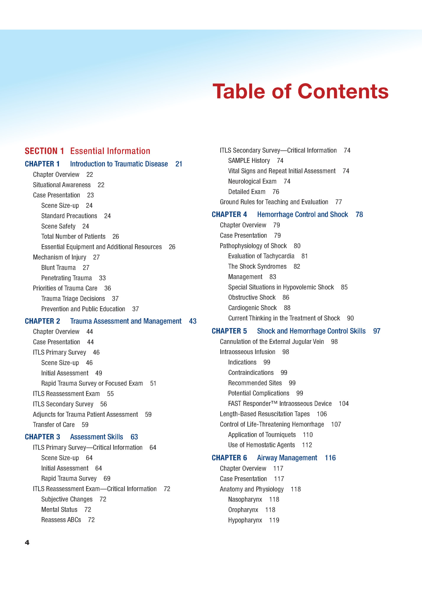 Table of Contents