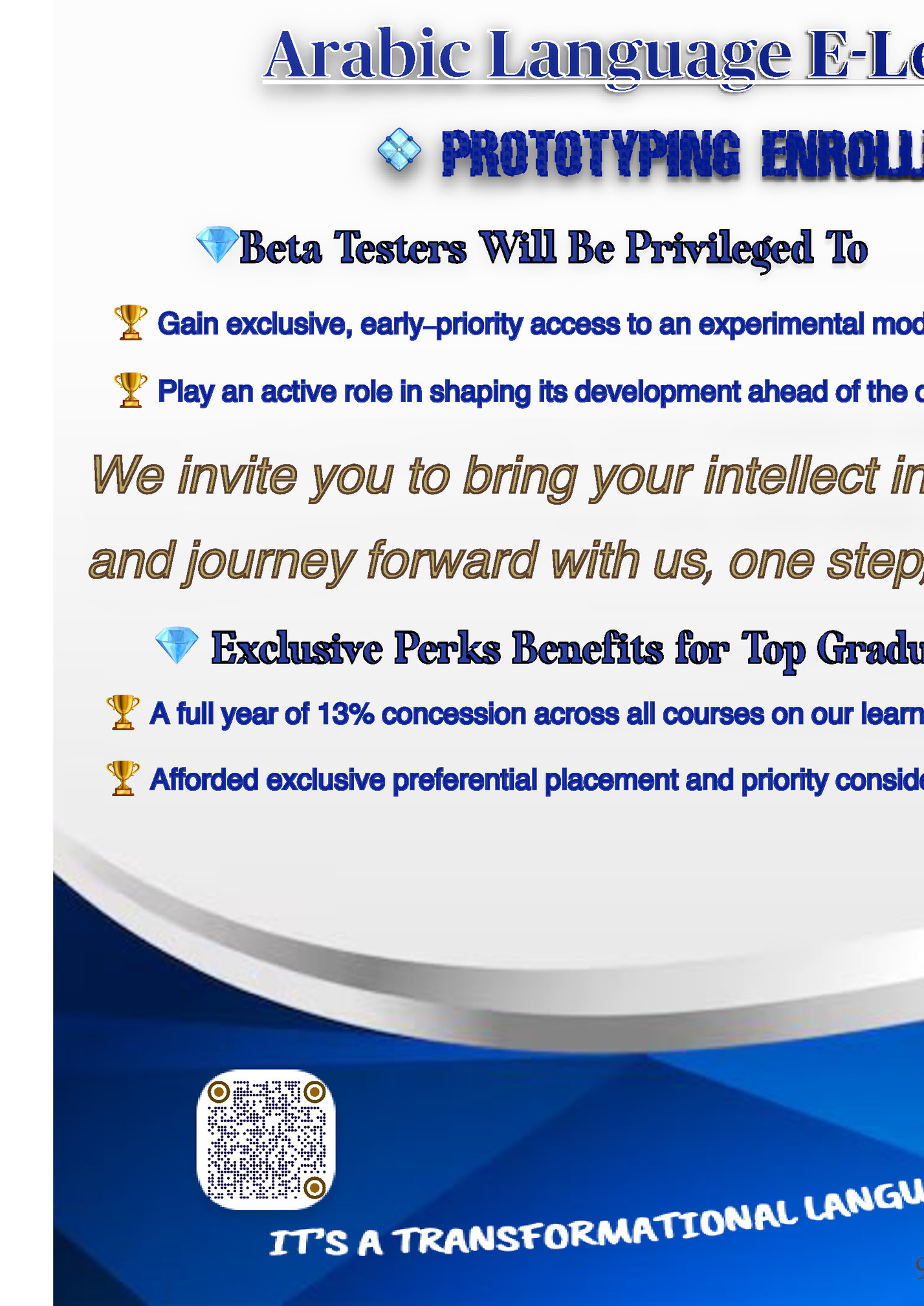 Arabic Language E Learning Pilot Program
