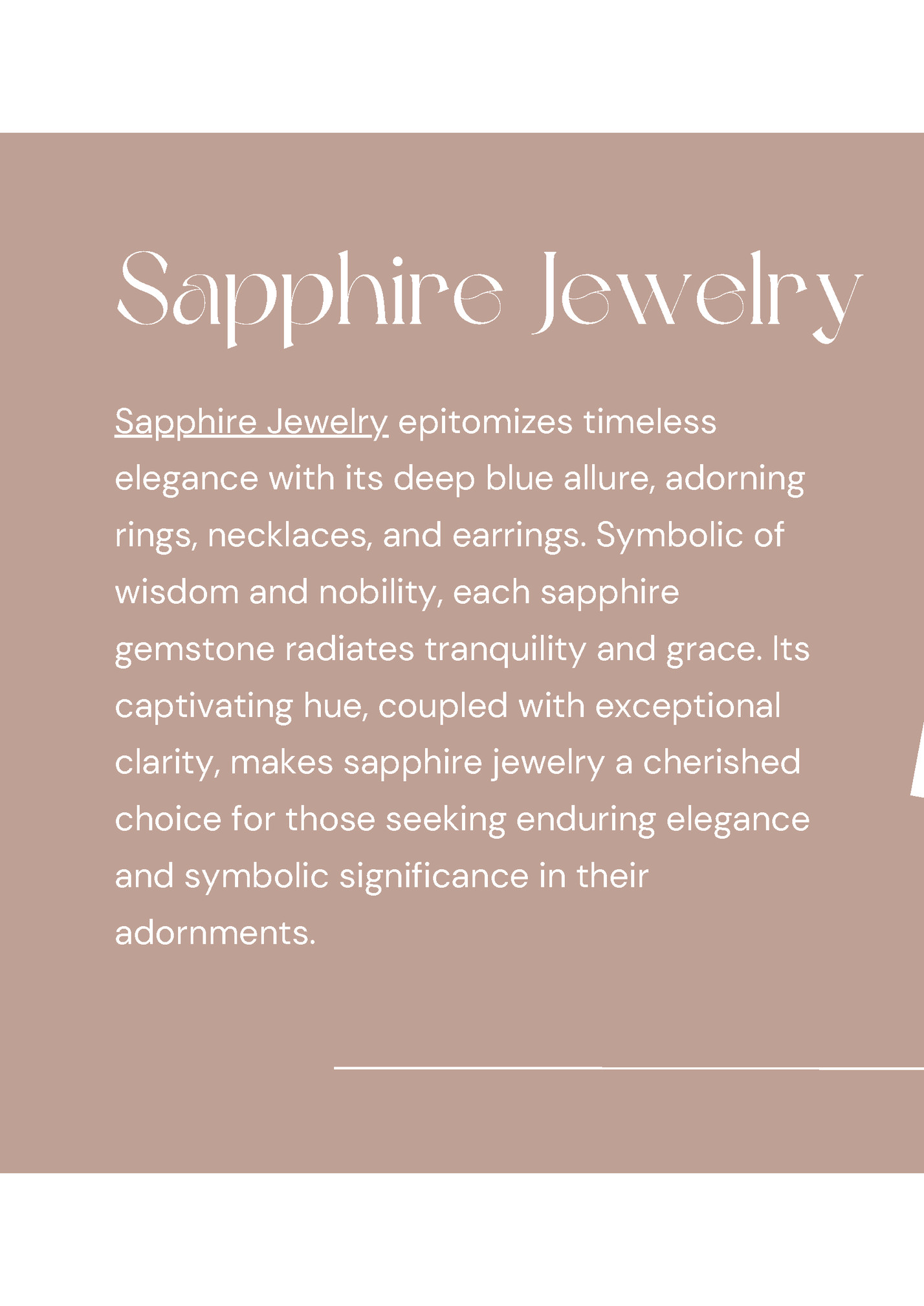 Sapphire Jewelry