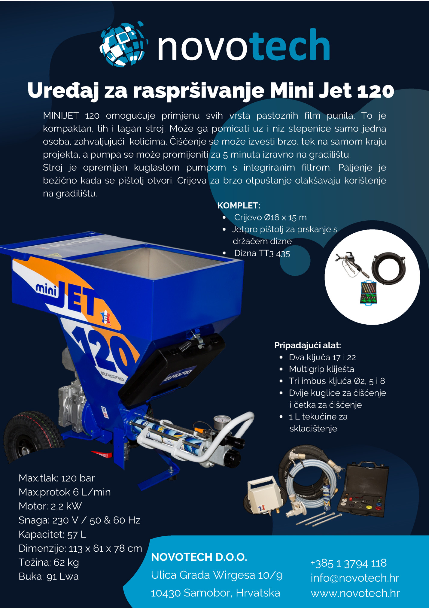Uređaj za raspršivanje Mini Jet 120