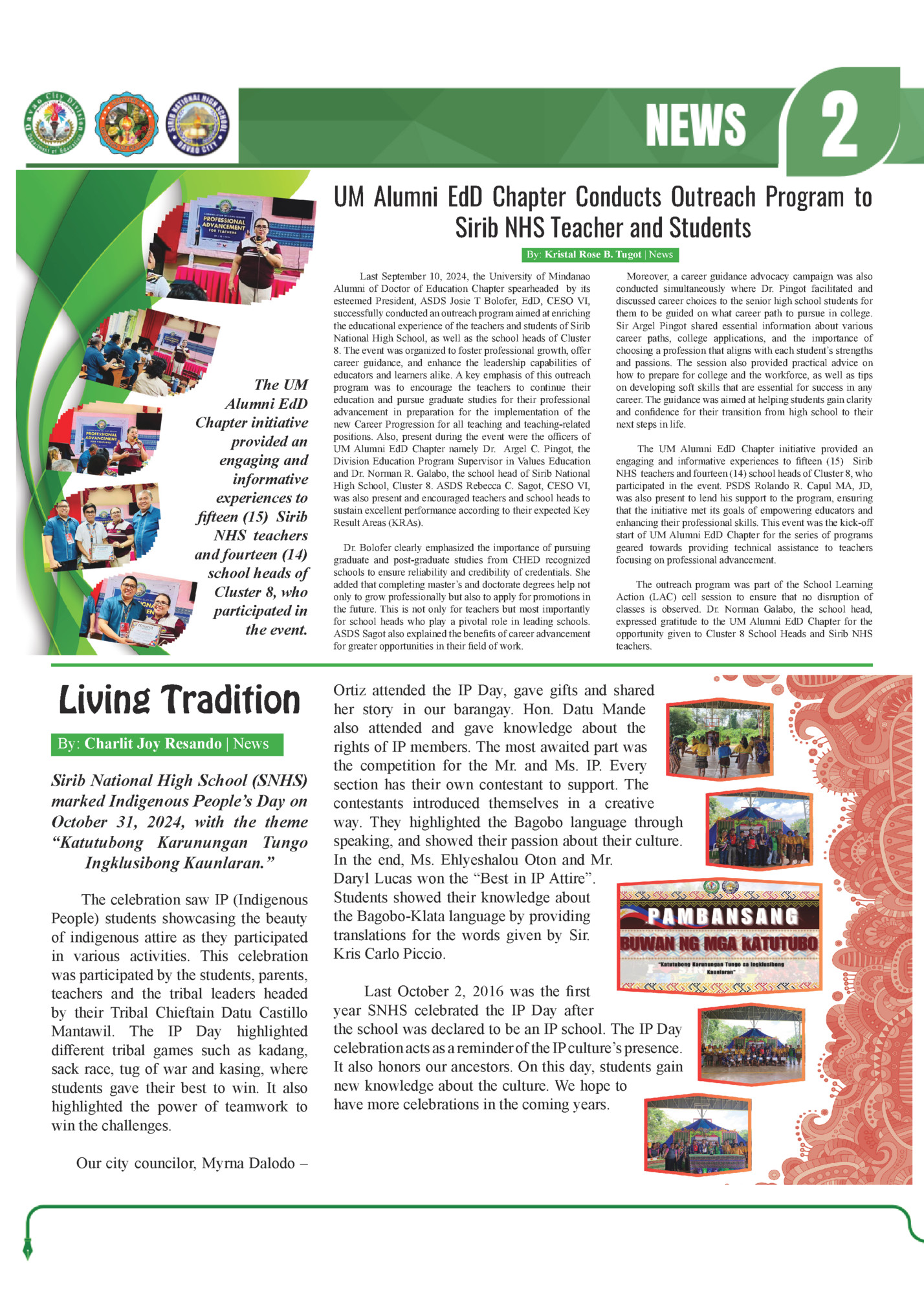 UM Alumni EdD Chapter Conducts Outreach Program to