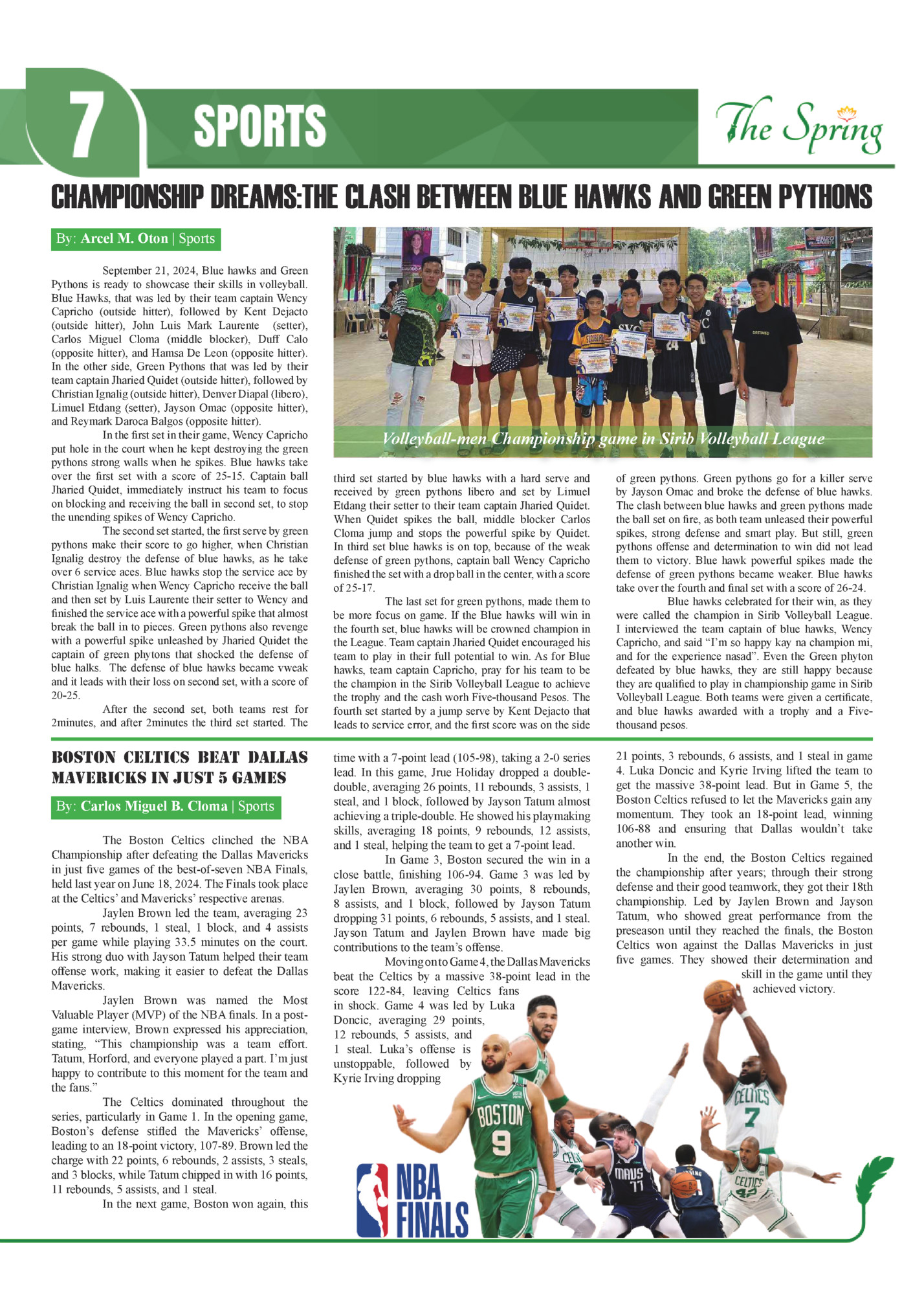 CHAMPIONSHIP DREAMS:THE CLASH BETWEEN BLUE HAWKS AND GREEN PYTHONS