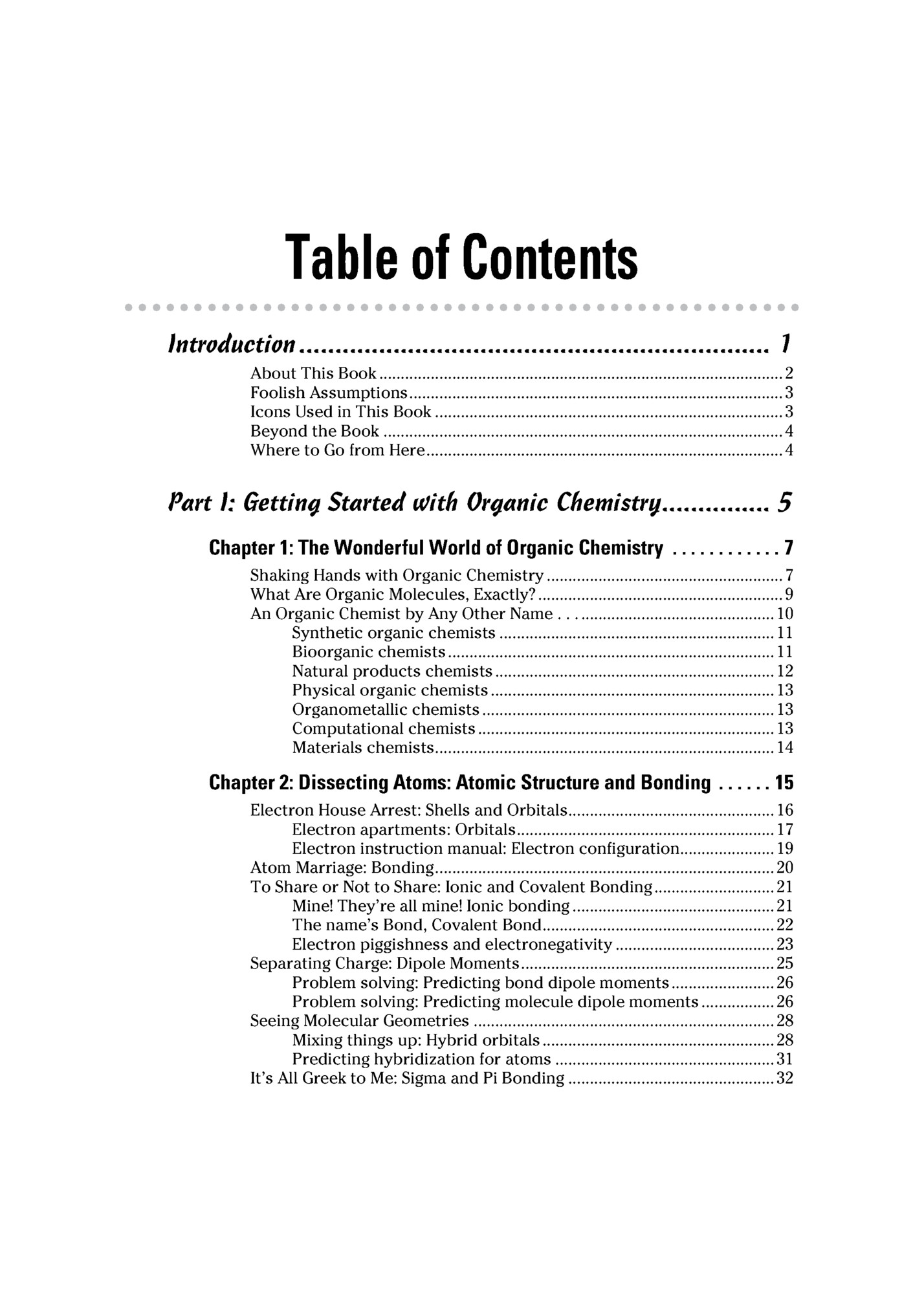 Table of Contents