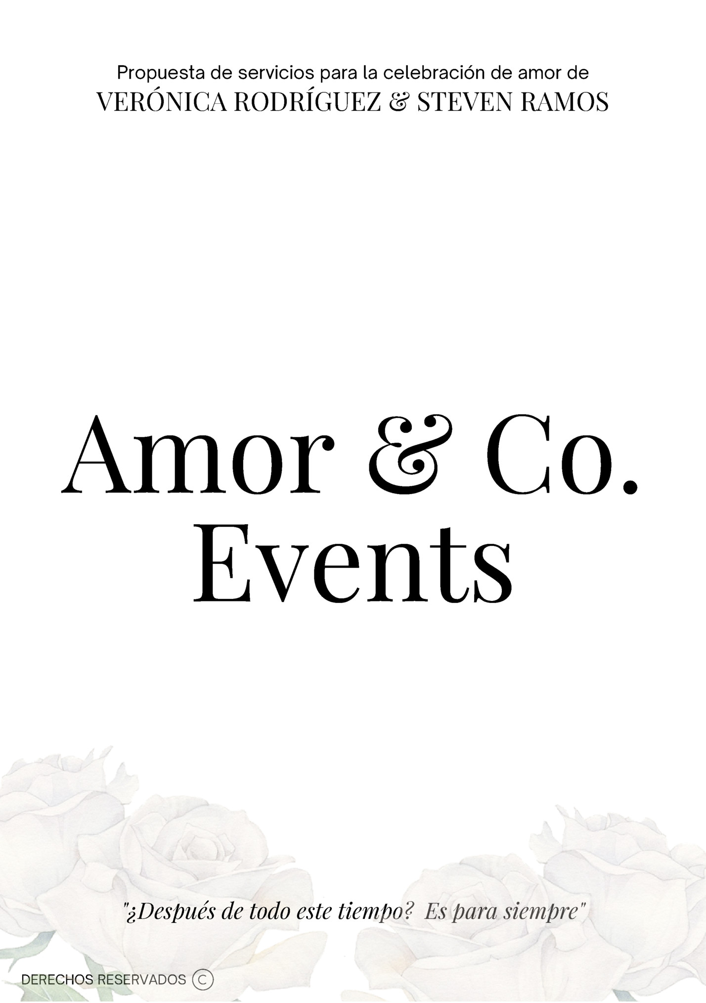 Propuesta de servicios para la celebración de amor de