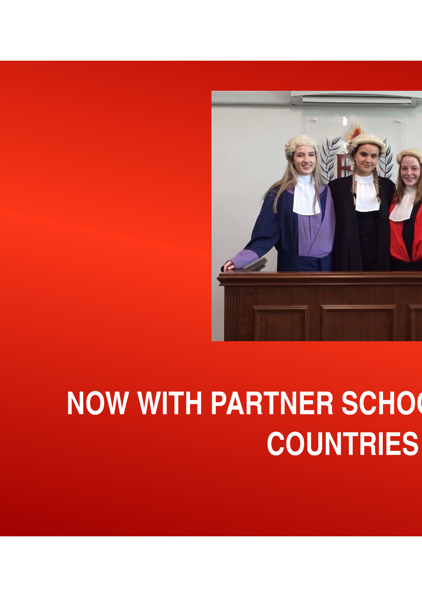 NOW WITH PARTNER SCHOOLS IN OVER 60 NOW WITH PARTNER SCHOOLS IN OVER 60