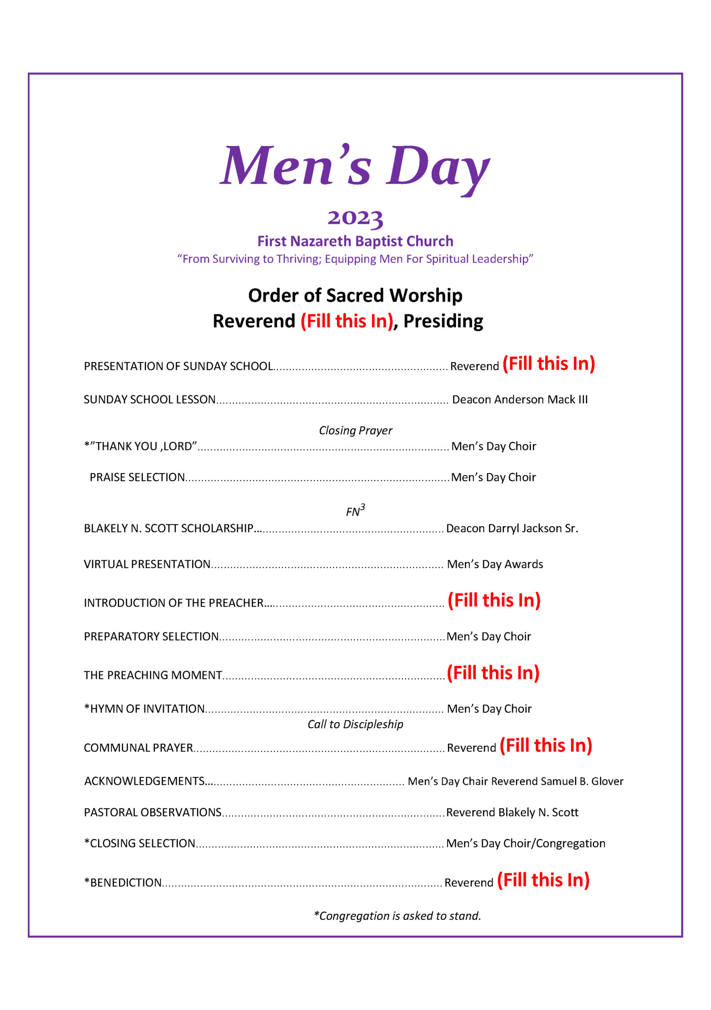 Men’s Day