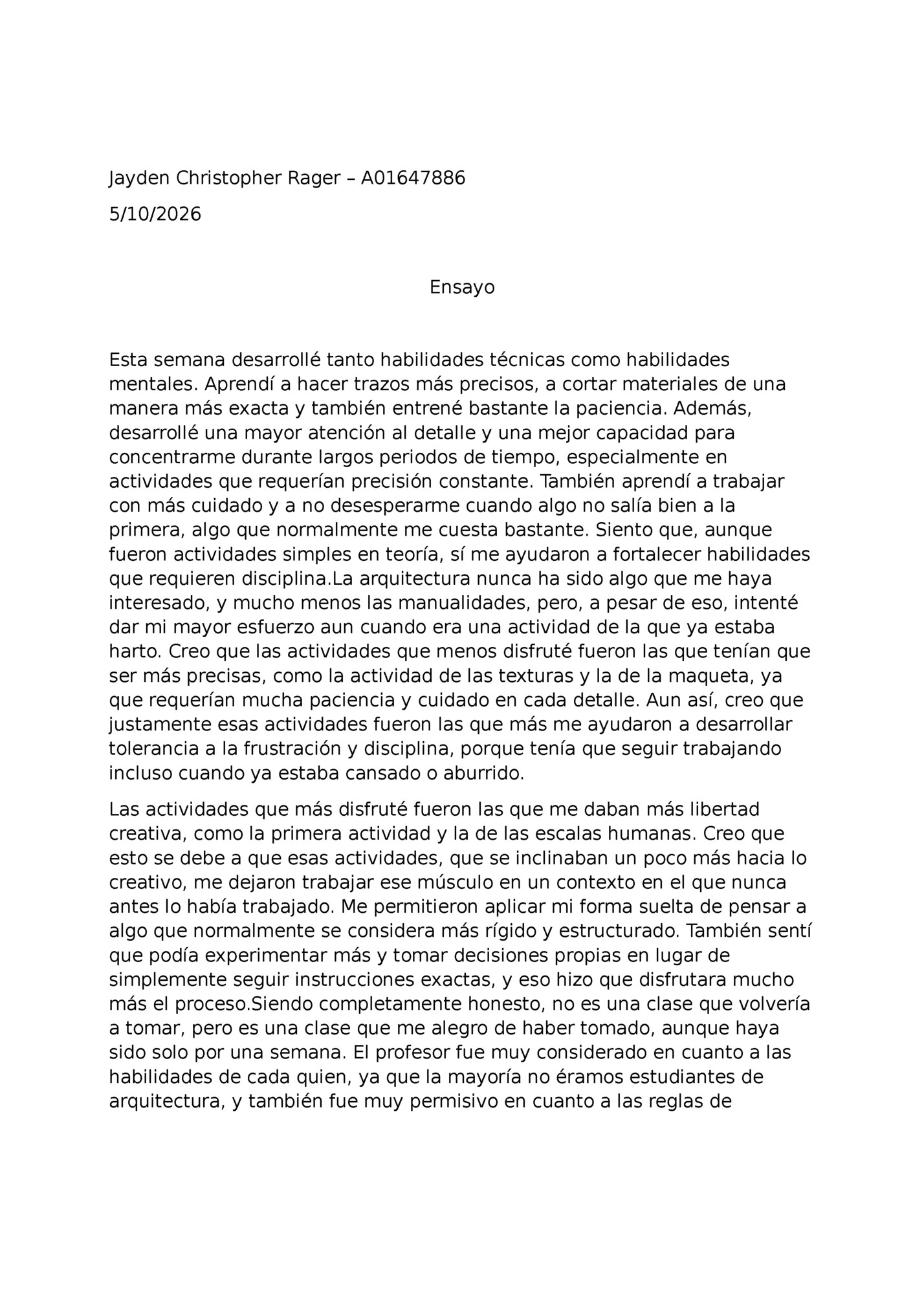 Jayden Christopher Rager – A01647886