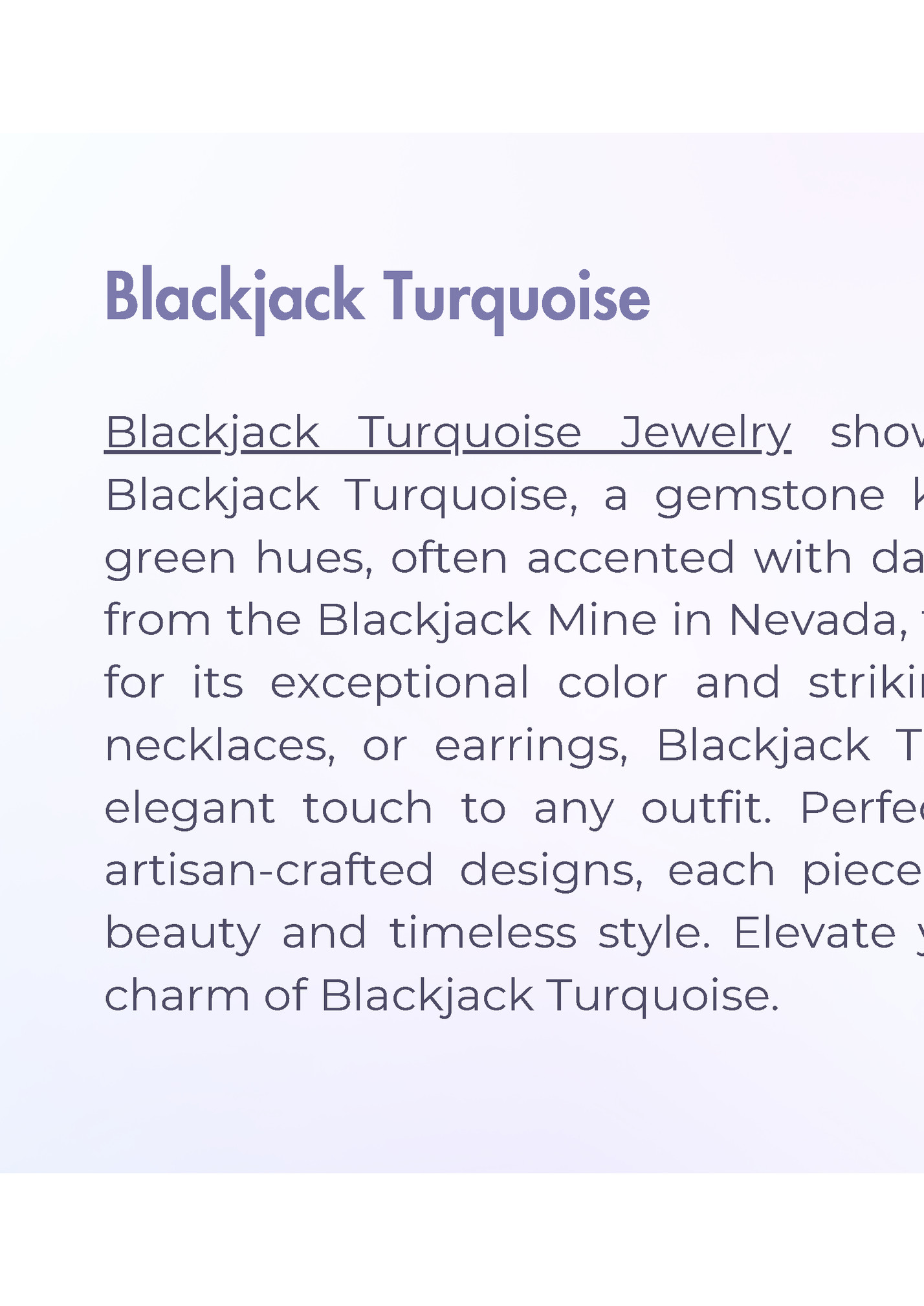 Blackjack Turquoise