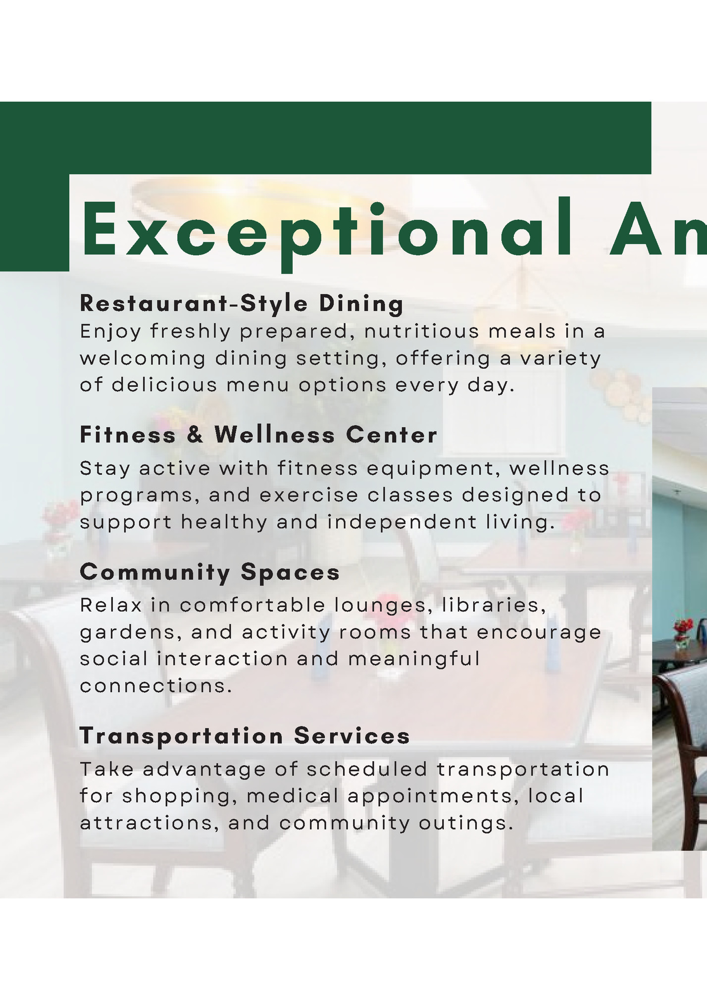 Exceptional Amenities