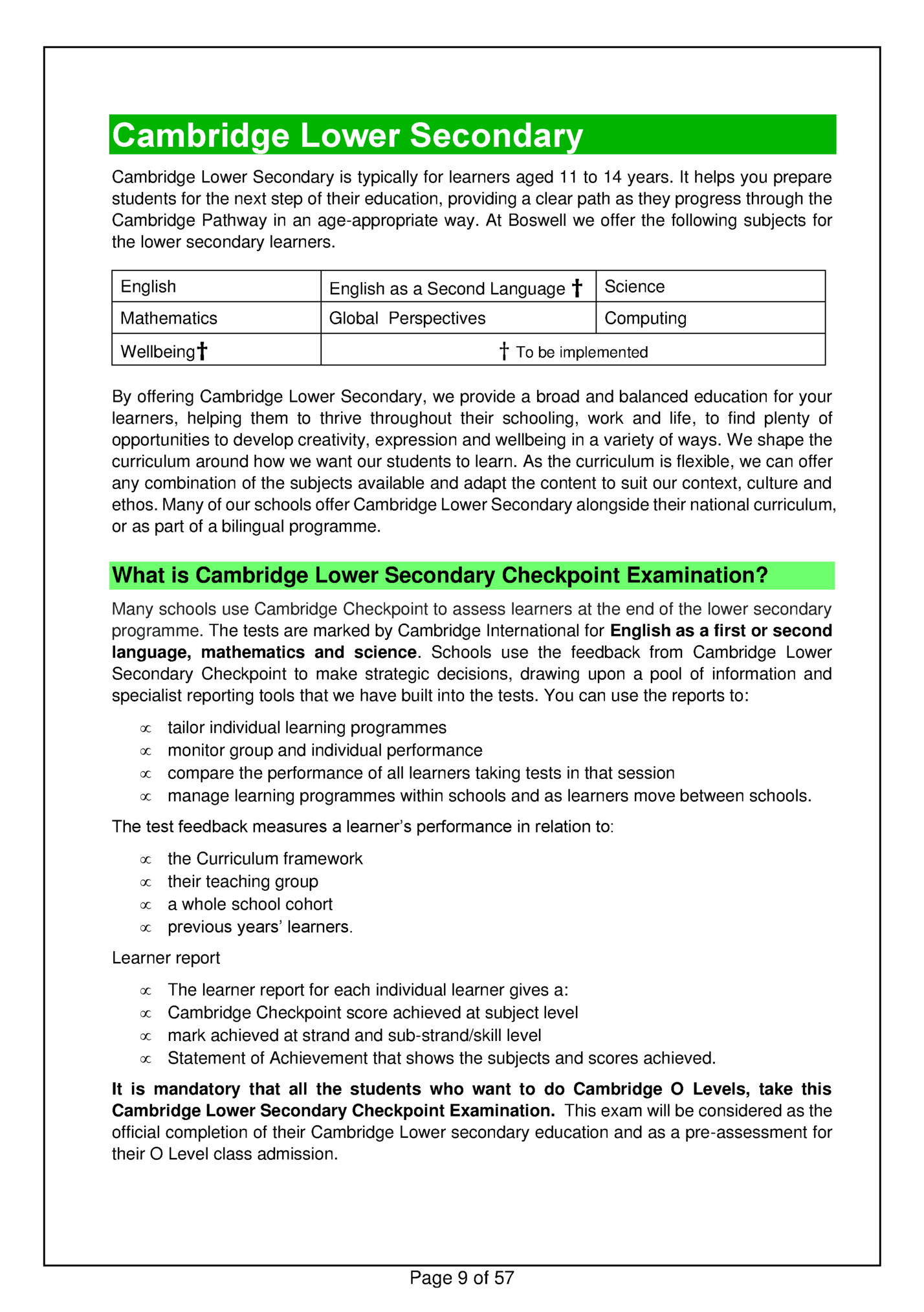 Cambridge Lower Secondary