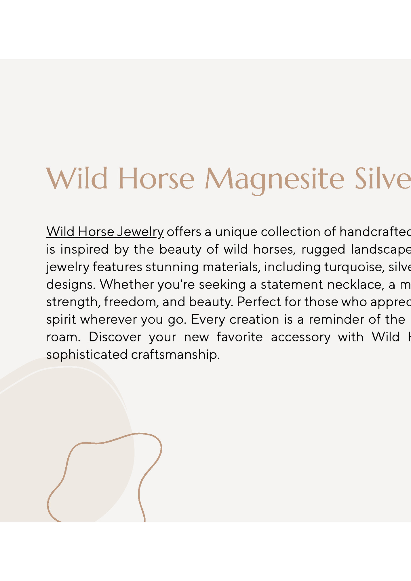Wild Horse Magnesite Silver Jewelry Wild Horse Magnesite Silver Jewelry