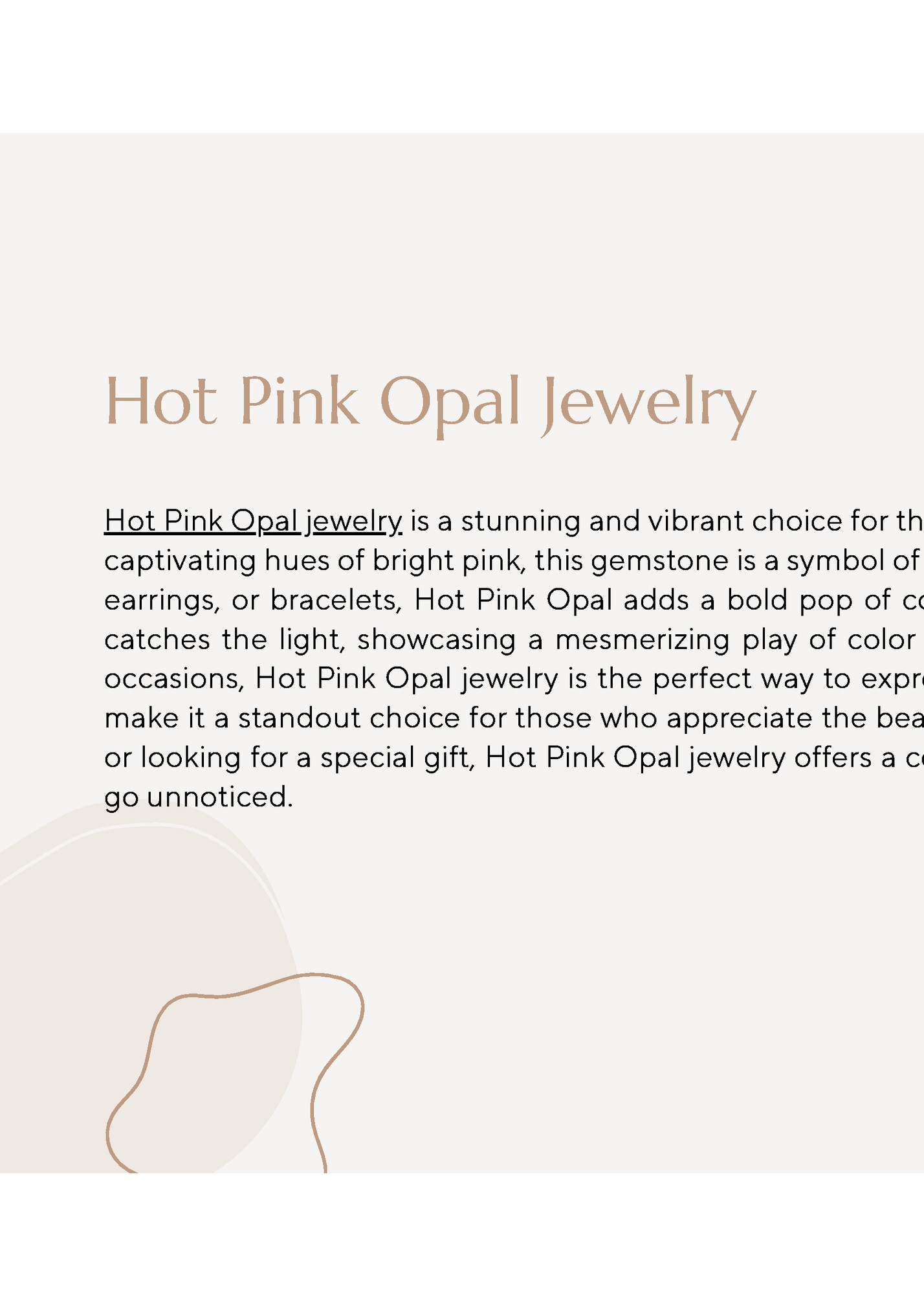 Hot Pink Opal Jewelry Hot Pink Opal Jewelry