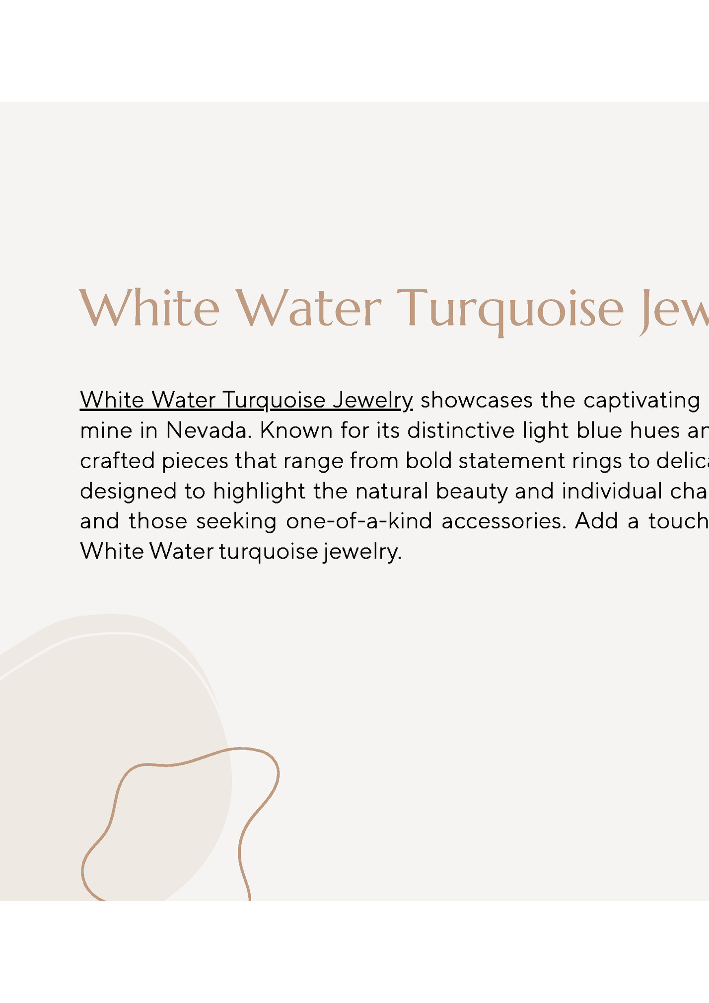 White Water Turquoise Jewelry White Water Turquoise Jewelry
