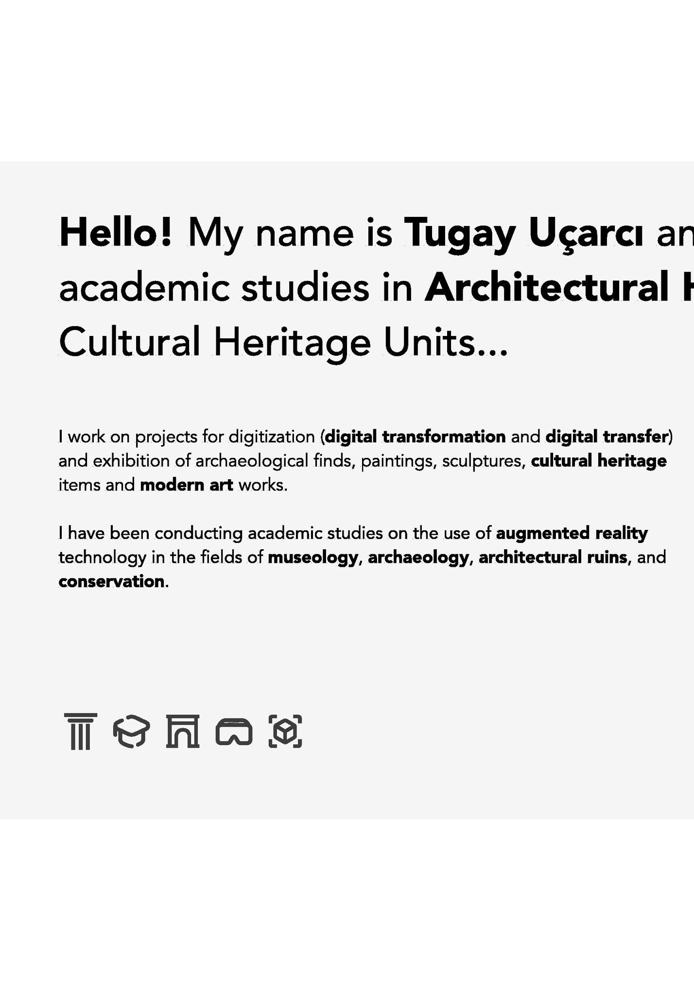 Hello! My name is Tugay Uçarcı and I carry out