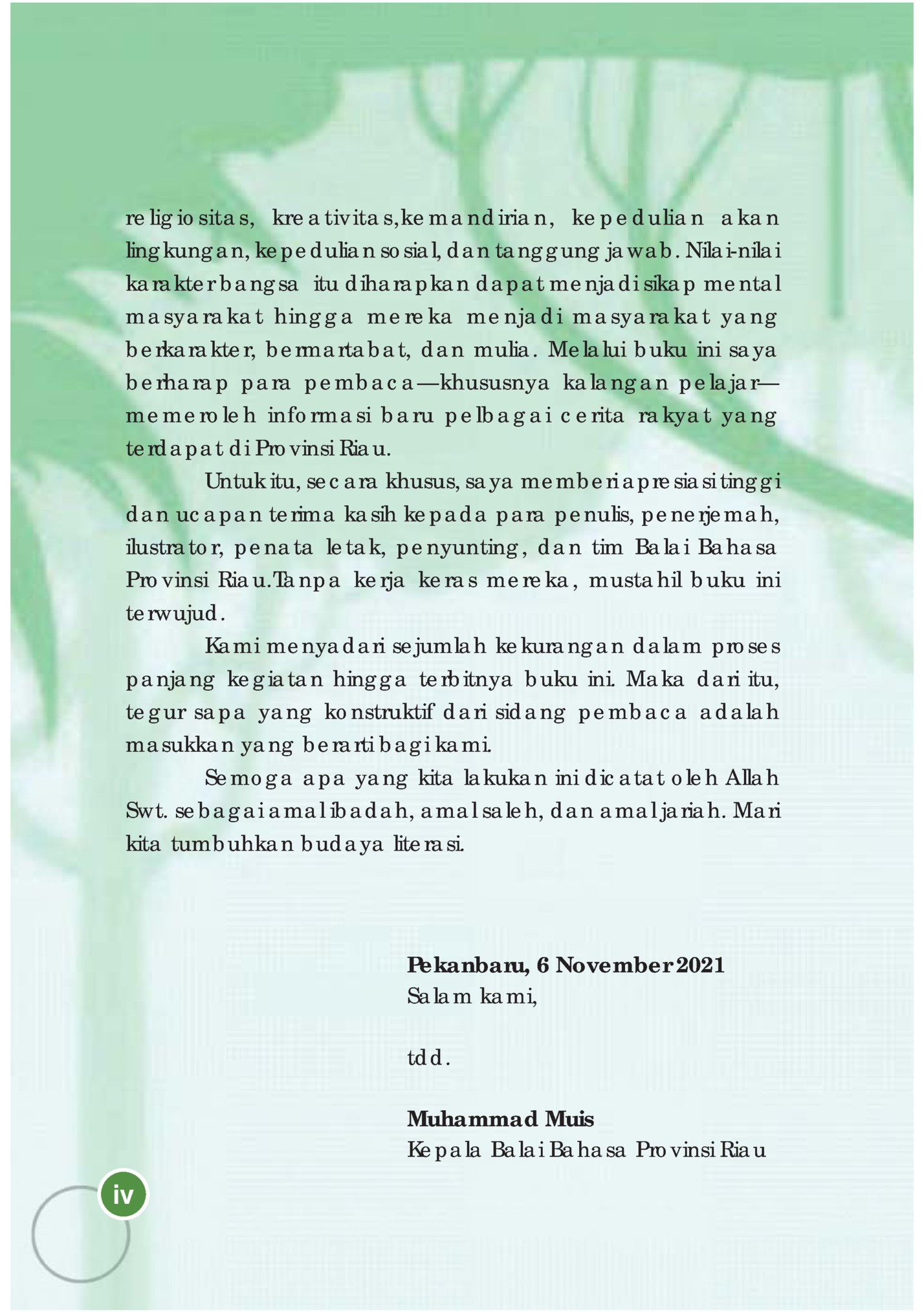 religiositas, kreativitas,kemandirian, kepedulian akan