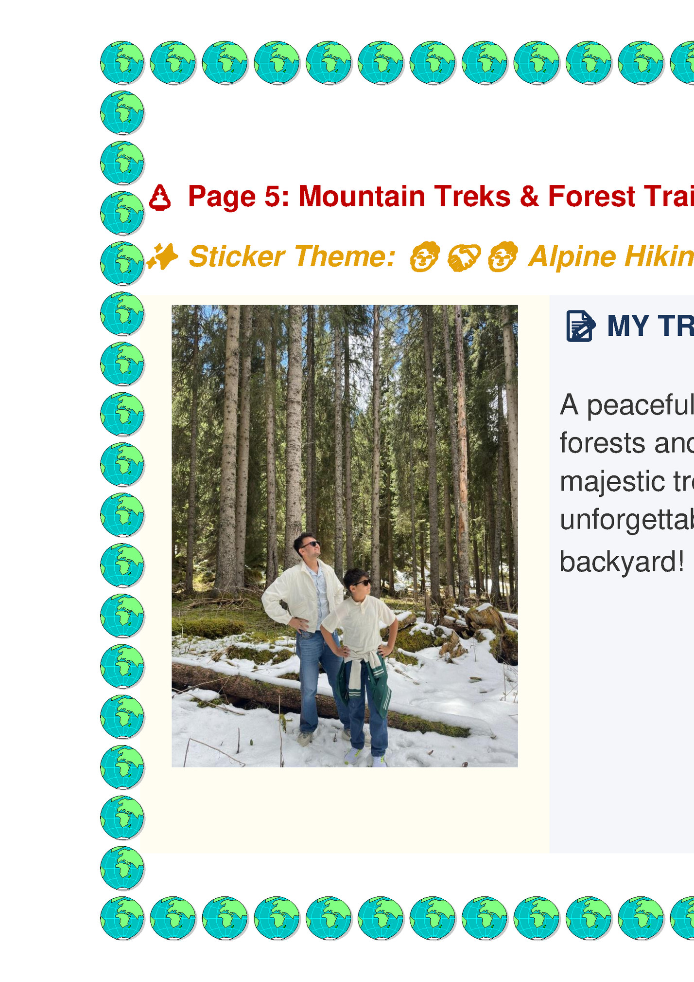 🌲 Page 5: Mountain Treks & Forest Trails 🥾