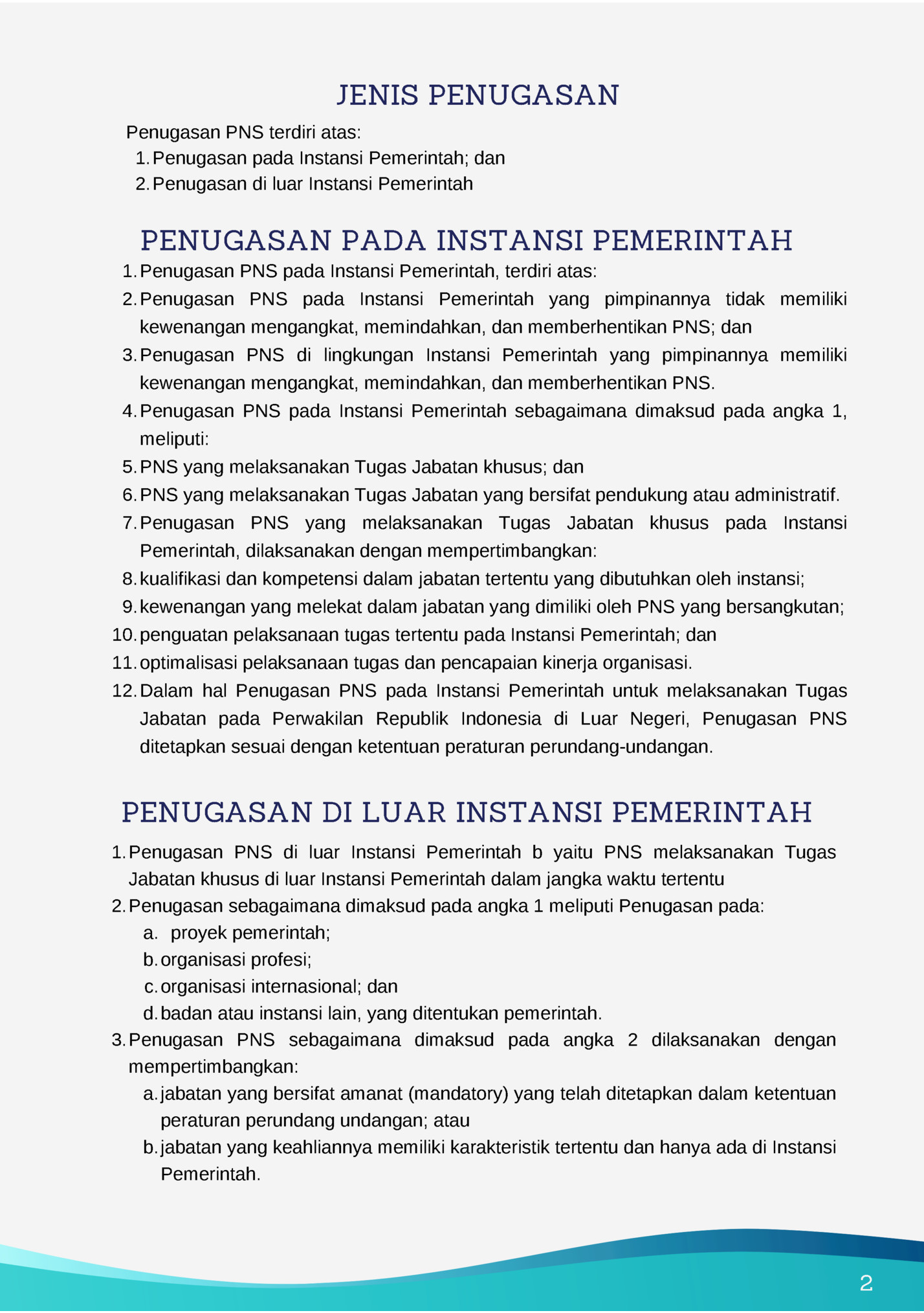 JENIS PENUGASAN JENIS PENUGASAN