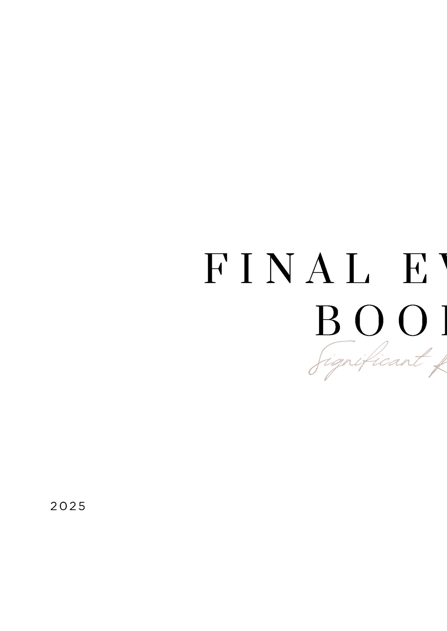 FINAL EVIDENCE FINAL EVIDENCE