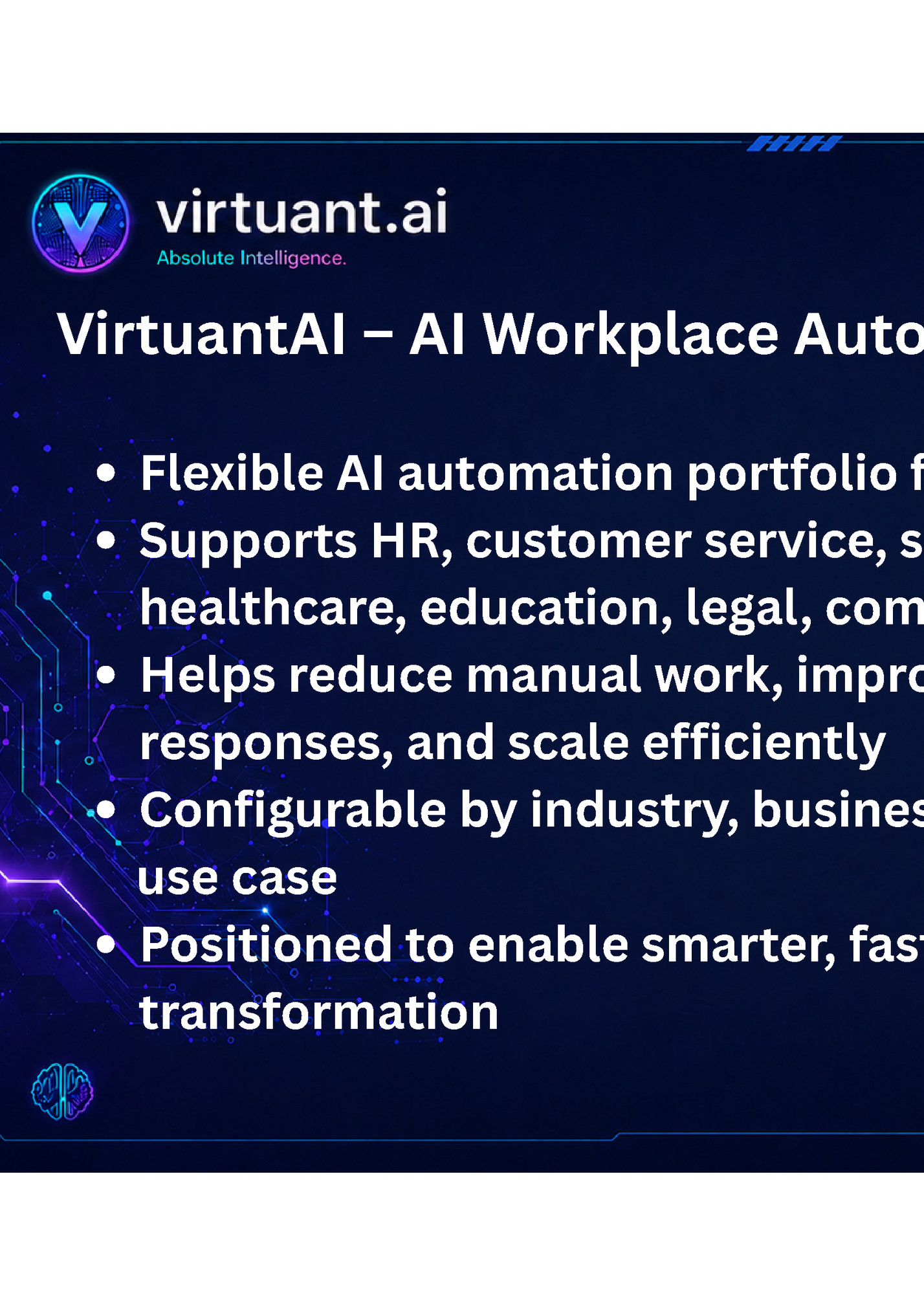 VirtuantAI – AI Workplace Automation Opportunity