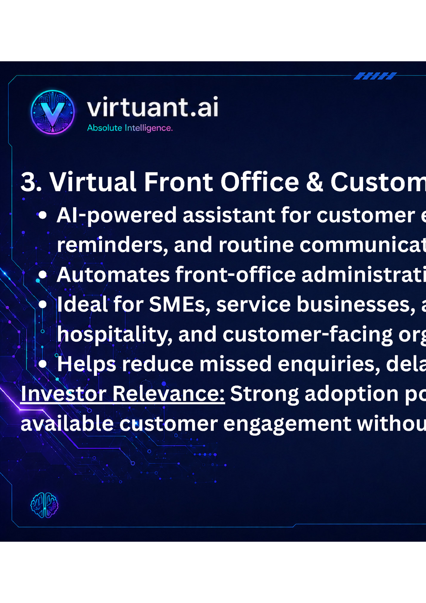 3. Virtual Front Office & Customer Operations