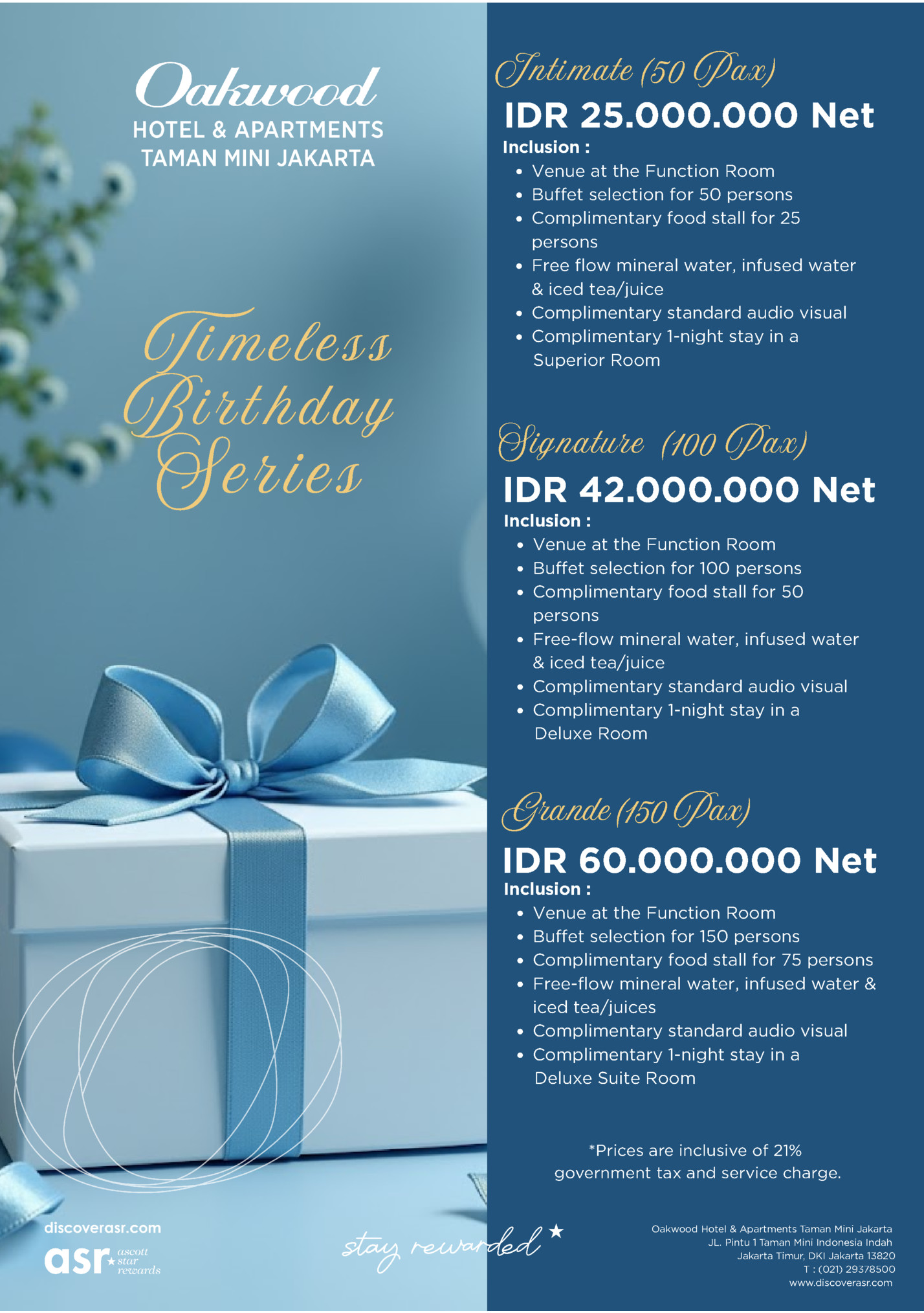 Intimate (50 Pax) Intimate (50 Pax)