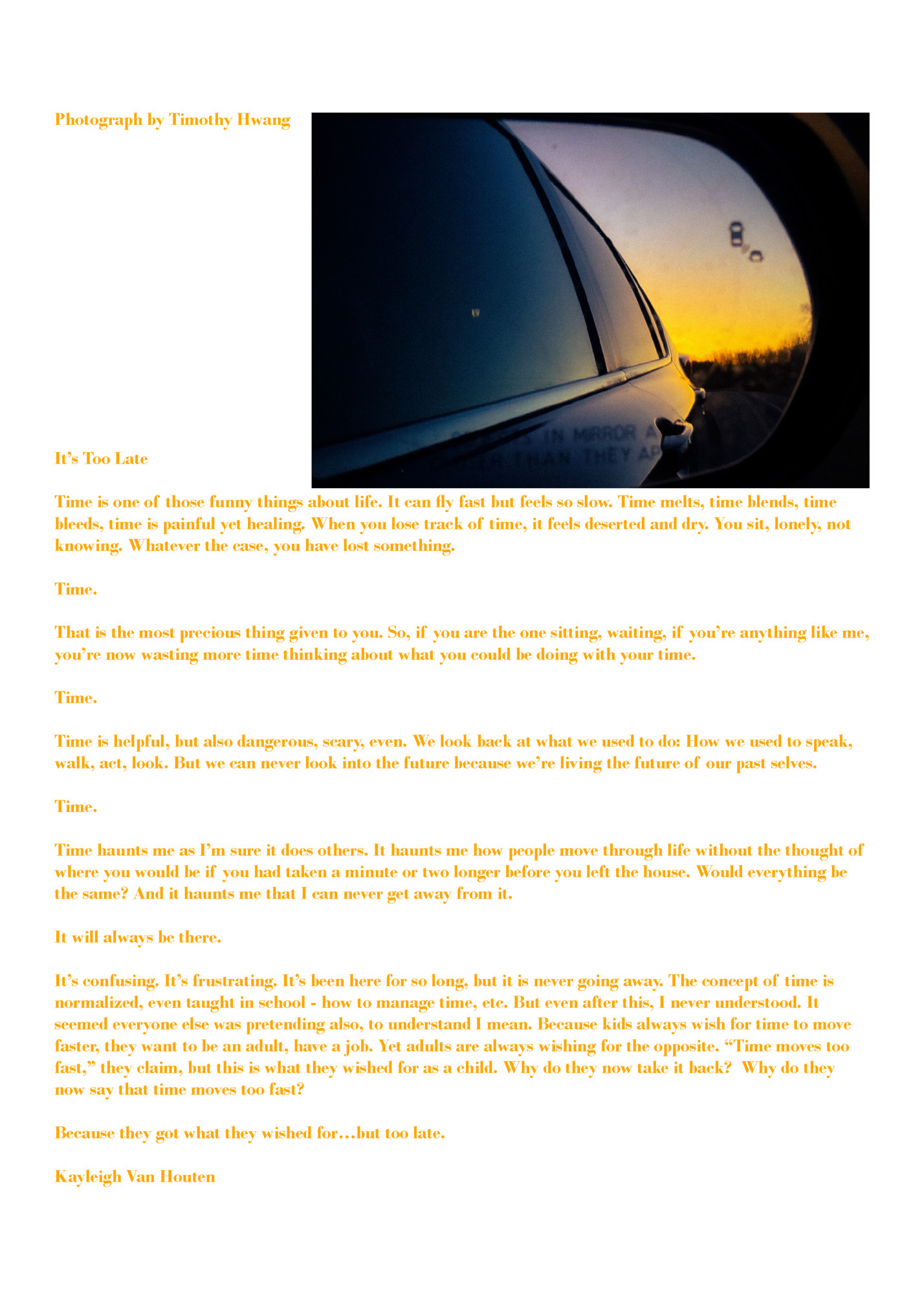 Photograph by Timothy Hwang Photograph by Timothy Hwang