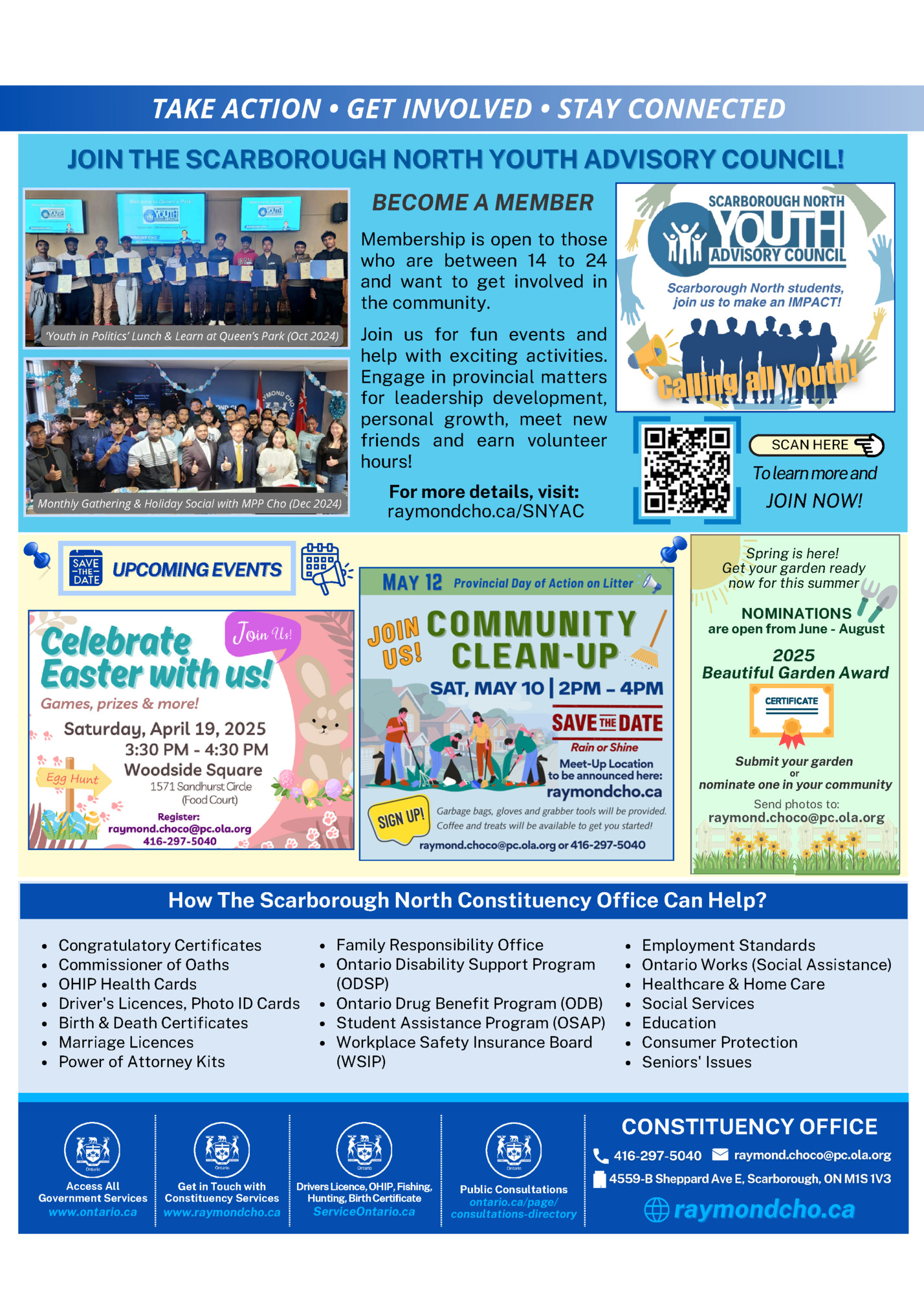 TAKE ACTION • GET INVOLVED • STAY CONNECTED